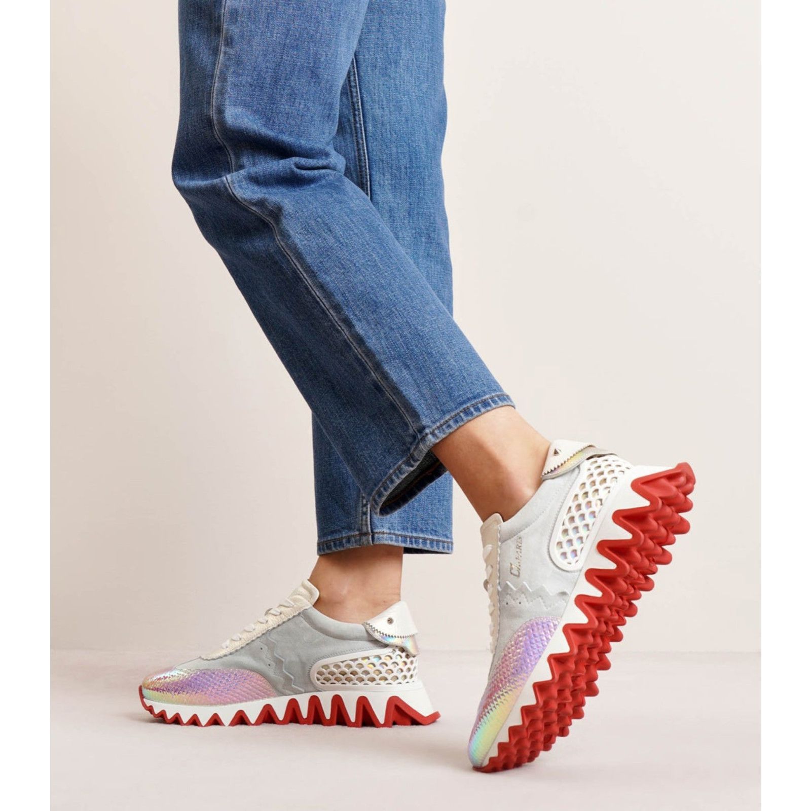 Christian Louboutin Loubishark Donna Flat Maya AB Platform Low Top Sneaker 40.5 Size US 10.5 / IT 40.5 - 3 Thumbnail