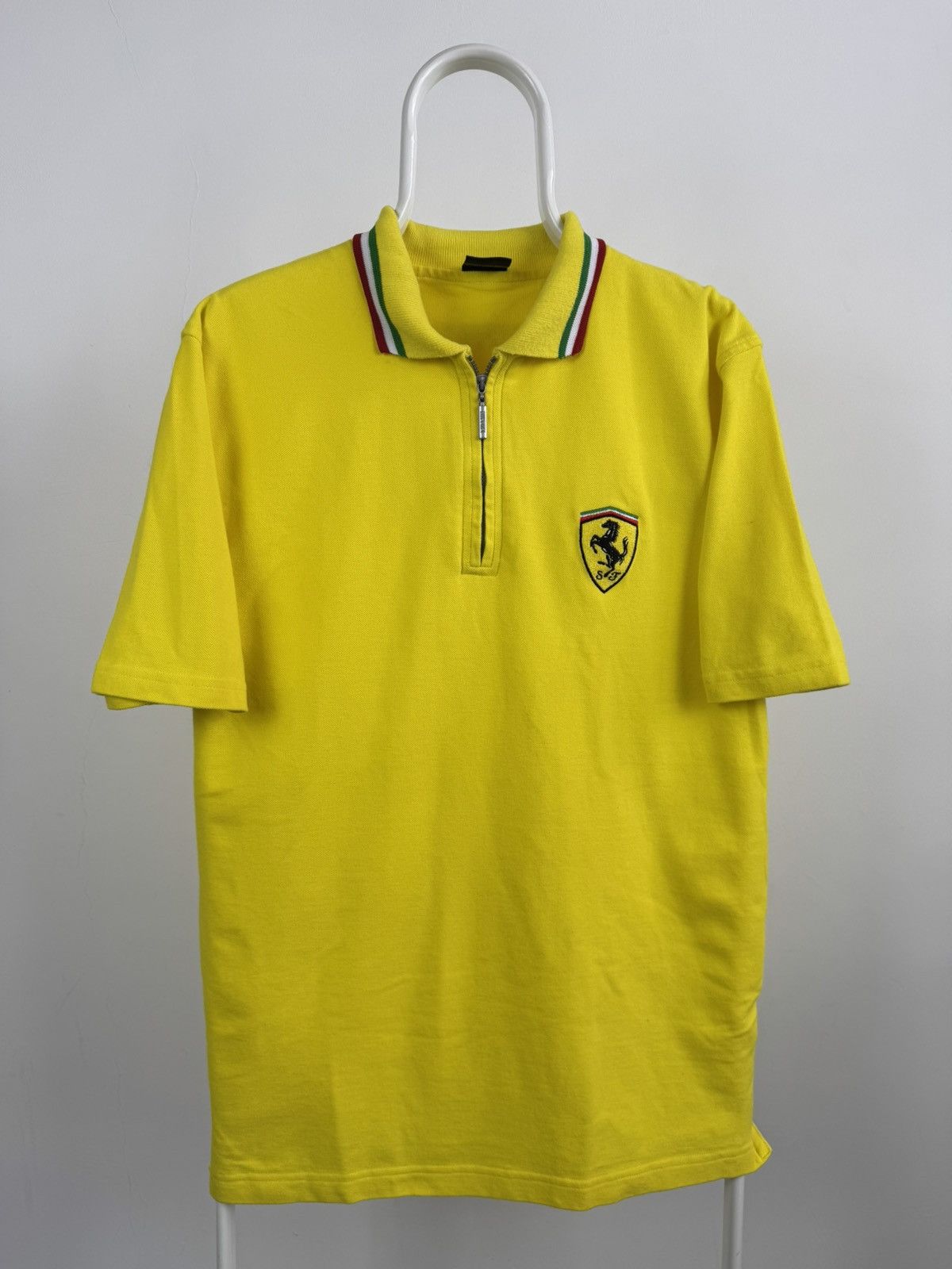 Ferrari Vintage 1999 Ferrari Yellow Zip Polo Shirt Size US M / EU 48-50 / 2 - 1 Thumbnail