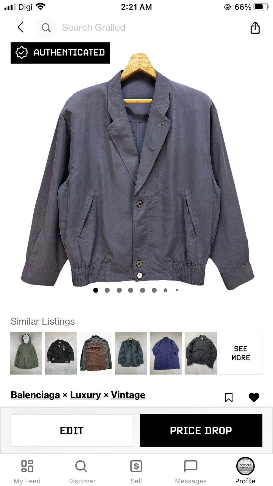 Balenciaga Vintage 90's Balenciaga Sports Paris Casual Jacket #A32-0725 Size US L / EU 52-54 / 3 - 14 Thumbnail