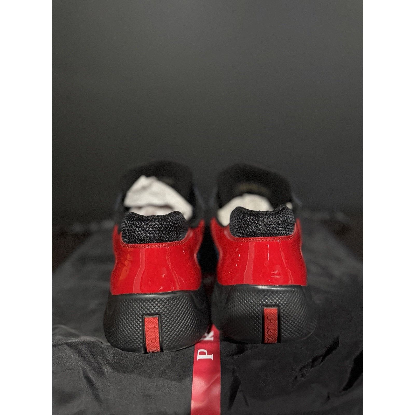 Prada Size 10.5UK/11.5-12M PRADA Cup Blue & Red Patent Leather Size US 11.5 / EU 44-45 - 4 Thumbnail