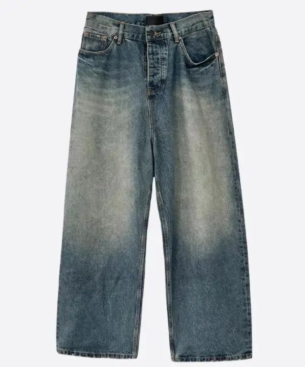 Japanese Brand VIBE Washed and whitened A-line slouchy vintage jeans Size US 30 / EU 46 - 5 Thumbnail