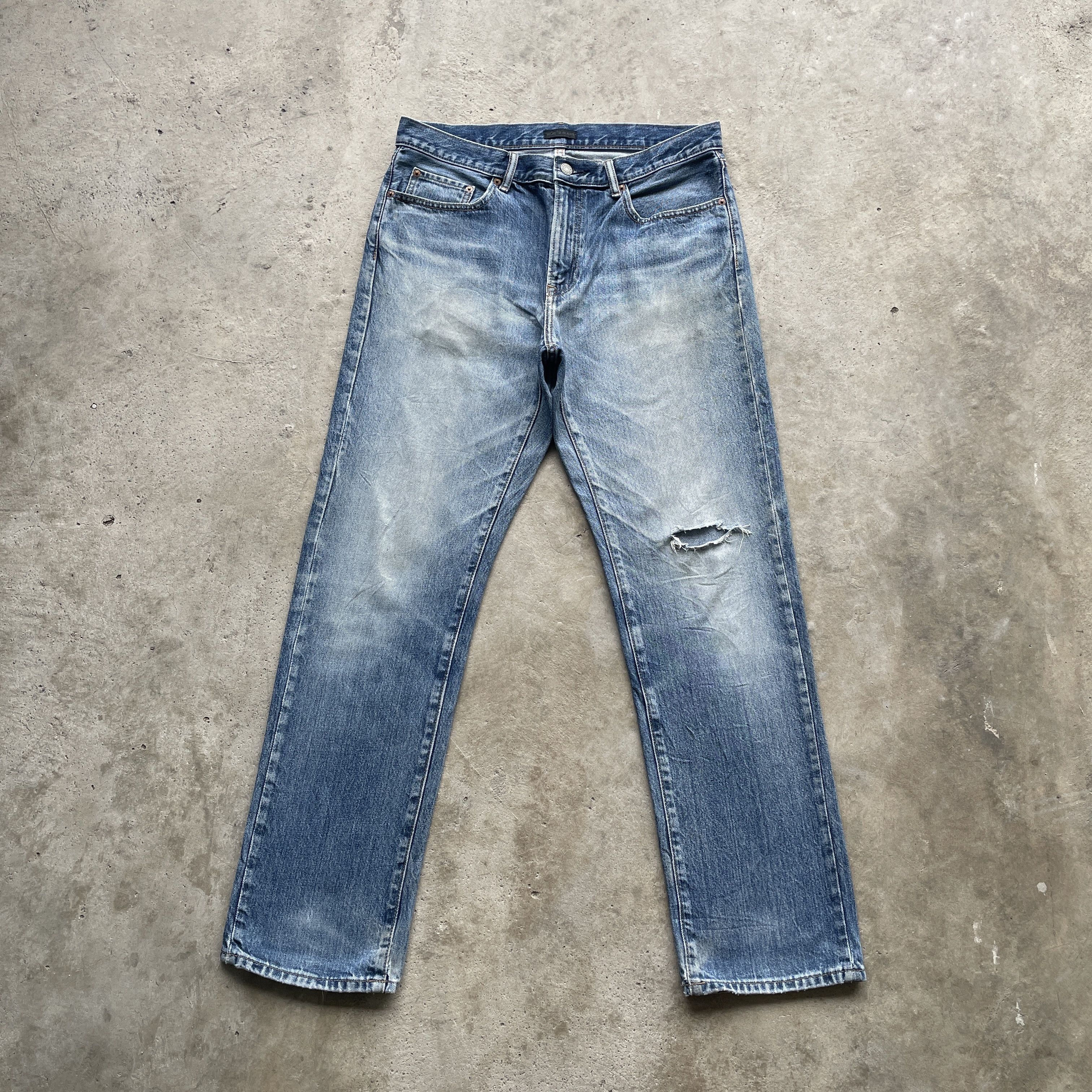 Japanese Brand VINTAGE JAPANESE FADED JEANS STONEWASH DISTRESSED PANTS W33 Size US 33 - 2 Thumbnail