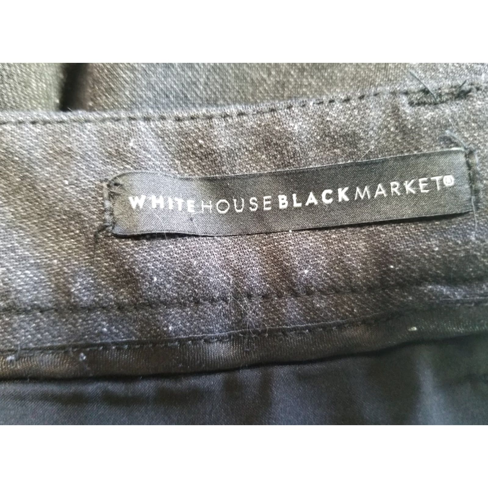 White House Black Market White House Black Market Women's Pants Skinny High Rise Slim Inseam 28 in Size 6 Gray Blue Pattern Solid Dress Pants Size 28" / US 6 / IT 42 - 6 Thumbnail