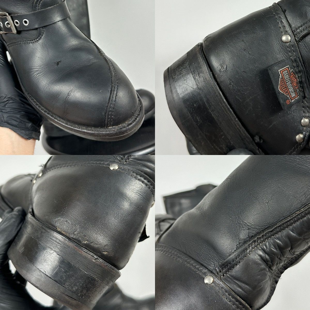 Harley Davidson 80s Vintage Harley Davidson Eagle Leather Motorcycle Boots Size US 9.5 / EU 42-43 - 20 Thumbnail
