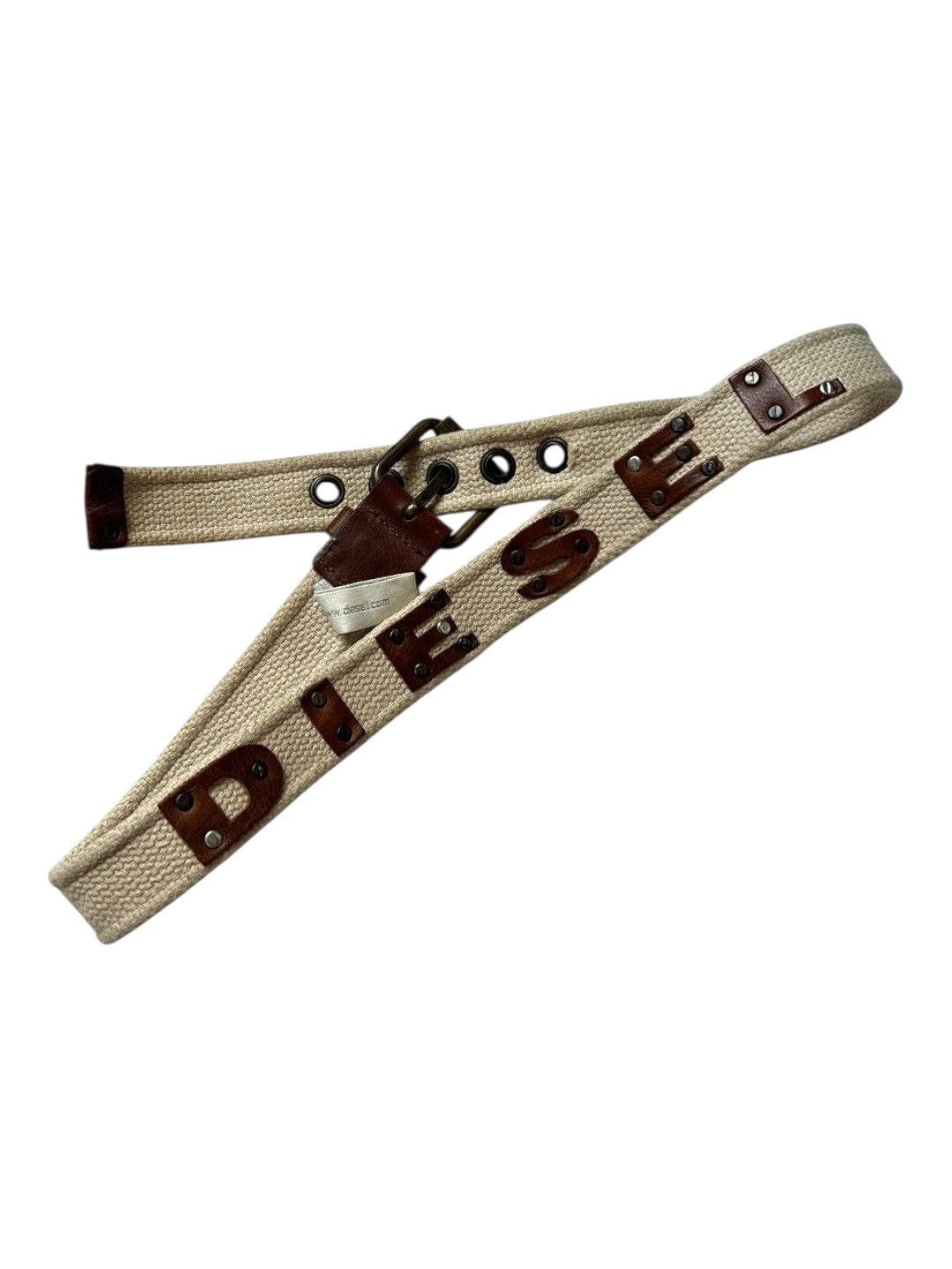 Diesel Vintage Diesel big crazy leather letters logo belt punk y2k Size ONE SIZE - 1 Thumbnail