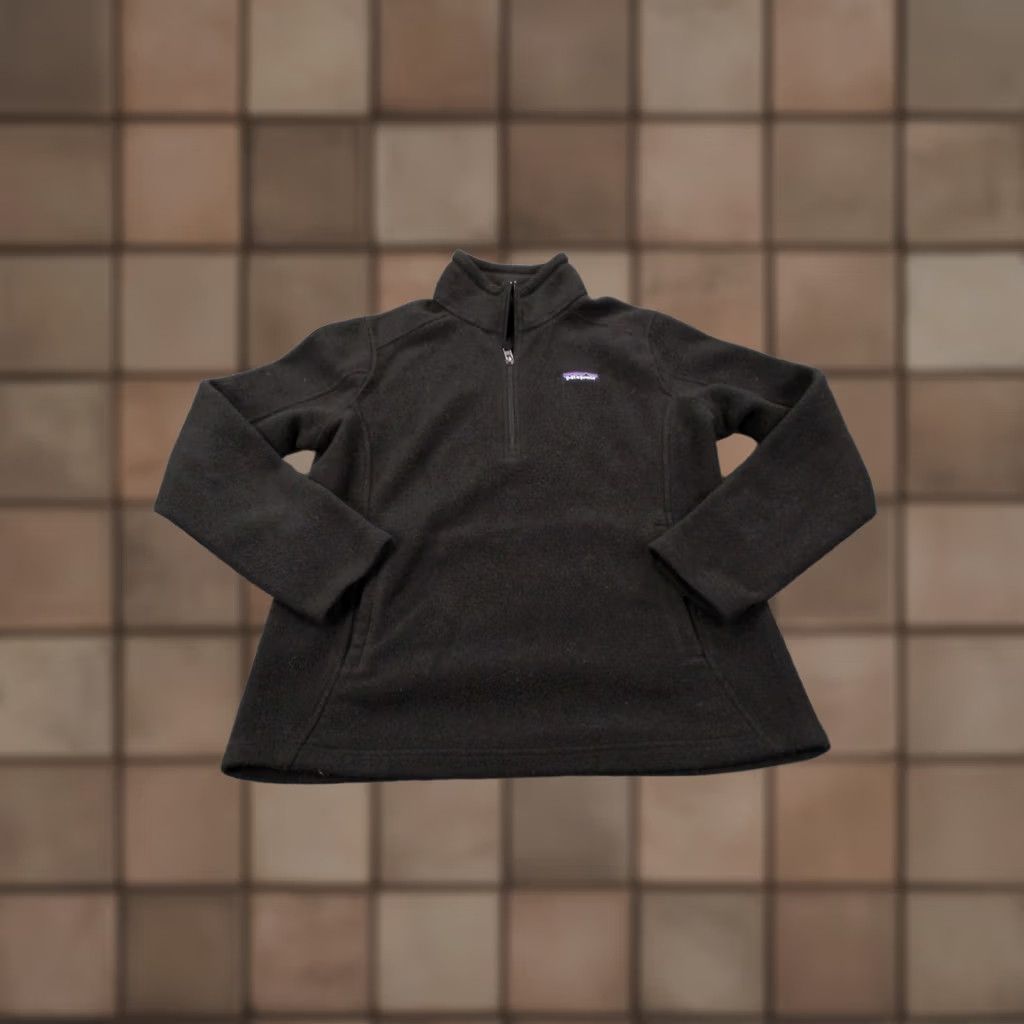 Patagonia Patagonia Jacket Womens L Black Synchilla Fleece Windbreaker Pockets 1/4 Zip Outdoor Outdoor 90s Mens? Size L / US 10 / IT 46 - 1 Thumbnail