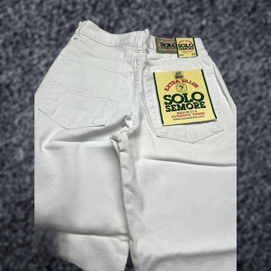 Vintage VINTAGE Solo Semore White Jeans Straight Leg Skater 28x28 USA Made Size US 28 / EU 44 - 1 Thumbnail