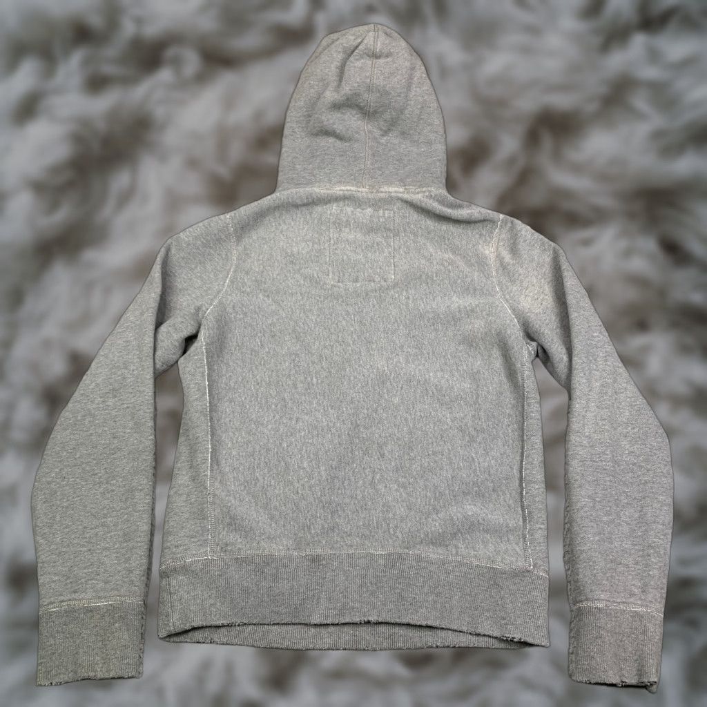 VINTAGE RUEHL 925 Hoodie Mens Medium Distressed Heather Gray Drawstring