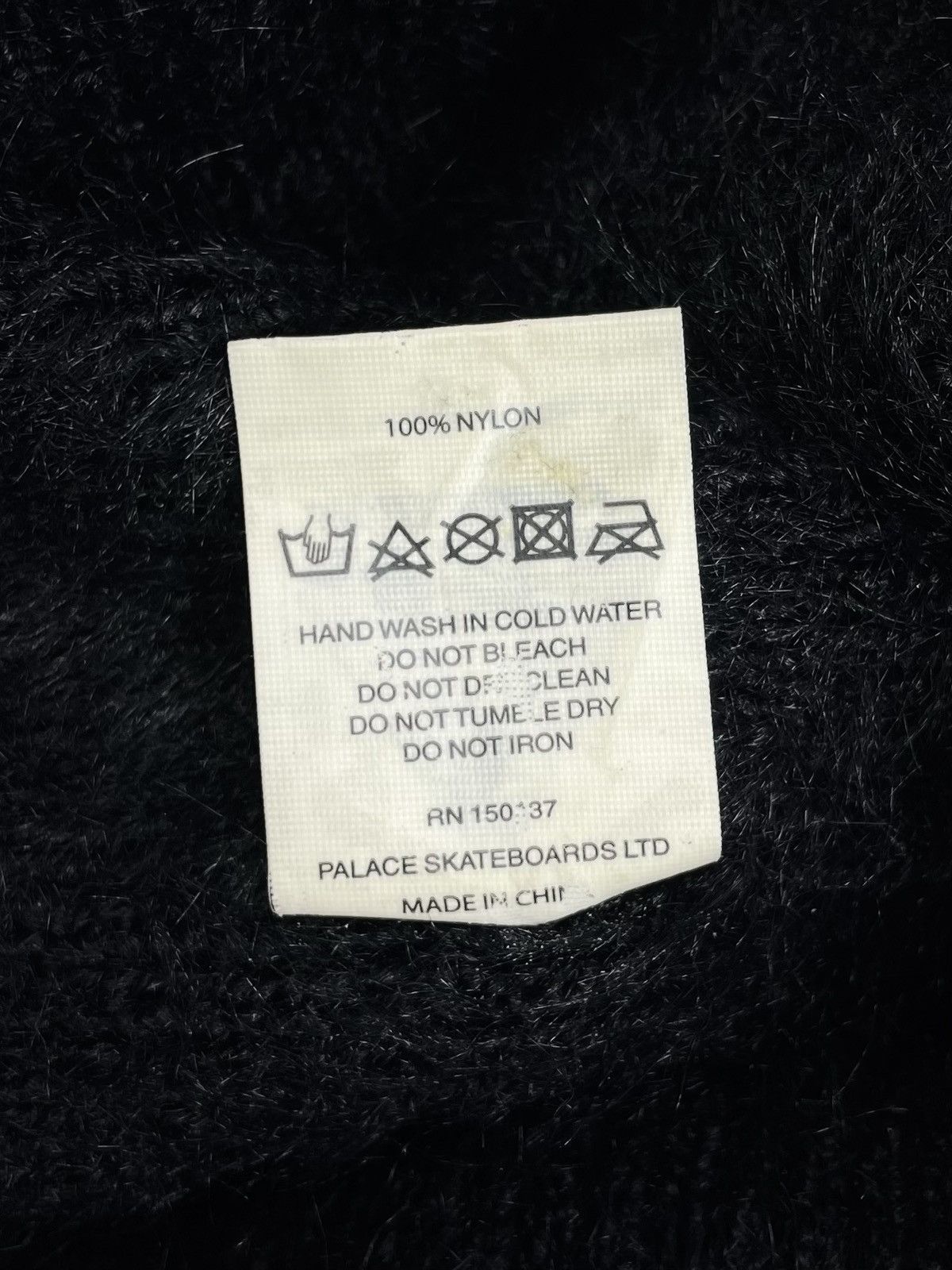 Palace Palace “Hairy Nein Cuff” Beanie – Black – FW23 Size ONE SIZE - 9 Thumbnail