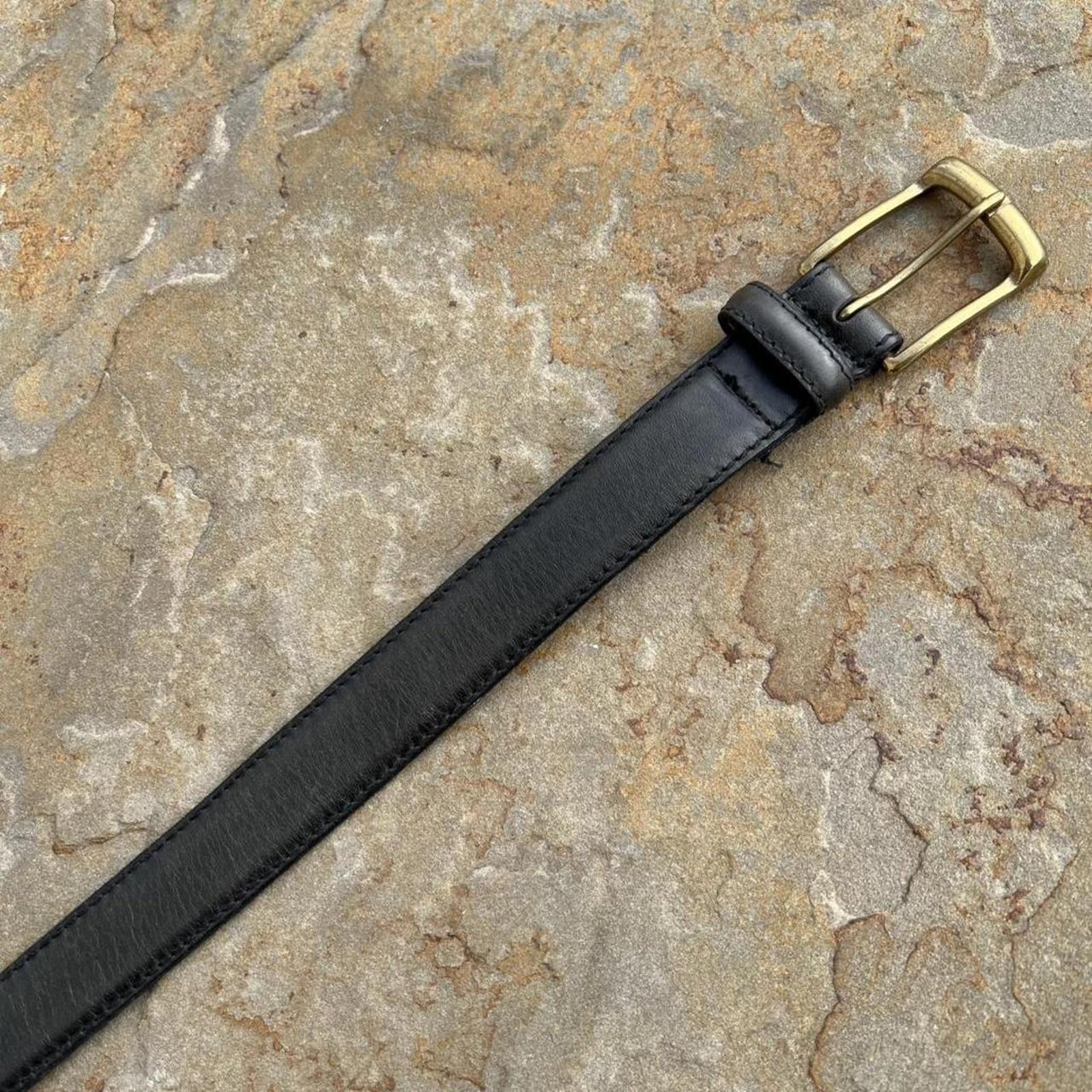 Vintage Vintage 90s Very Dark Olive Brown Belt Made in USA Size ONE SIZE - 4 Thumbnail