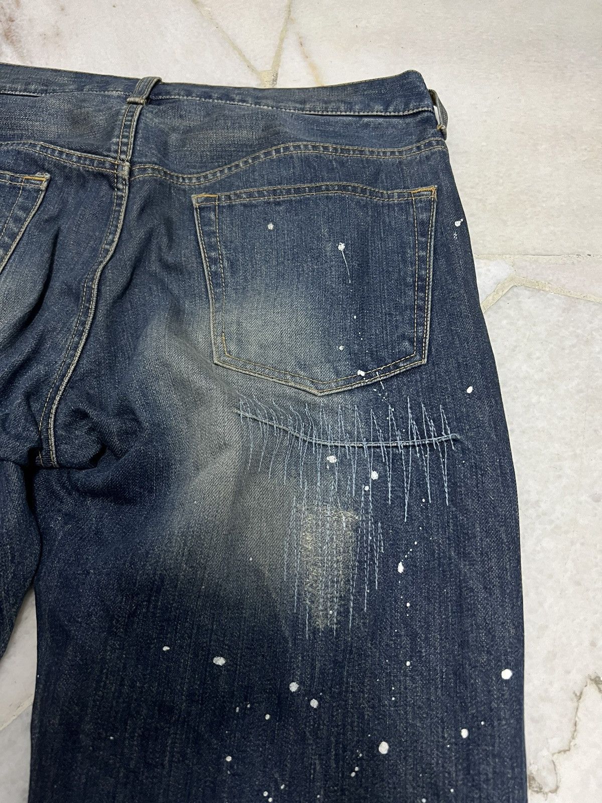 If Six Was Nine × Takeo Kikuchi TAKEO KIKUCHI JAPAN PAINT SPLATTER DISTRESSED PATCH JEANS Size US 33 - 11 Thumbnail