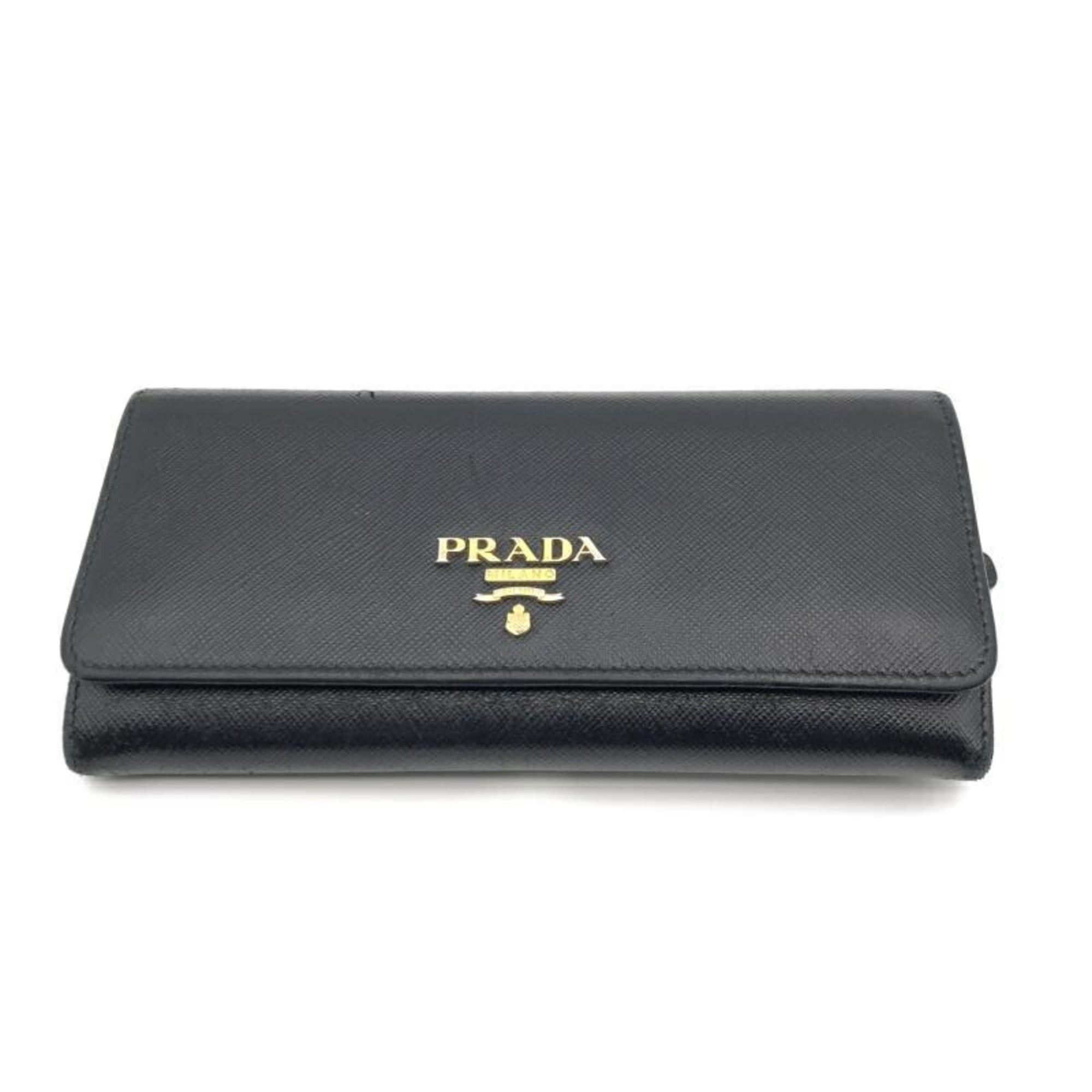 Prada PRADA Saffiano Long Wallet 62 B Black Prada Size ONE SIZE - 1 Thumbnail