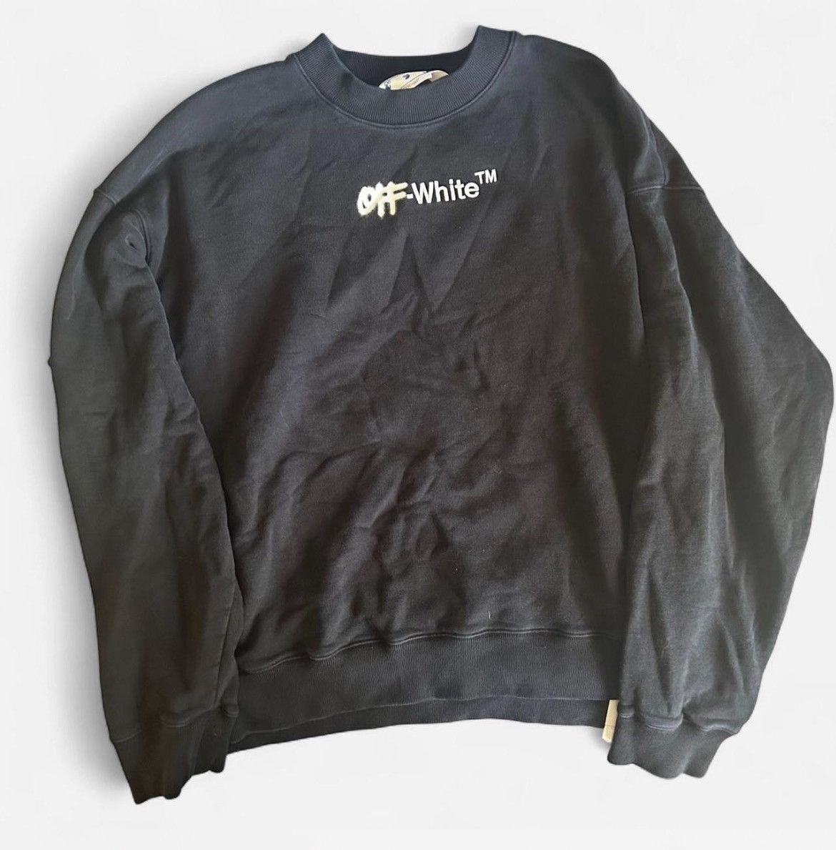 Off-White Off White Embroidered Spray Paint Logo Sweatshirt Size US XXL / EU 58 / 5 - 1 Thumbnail