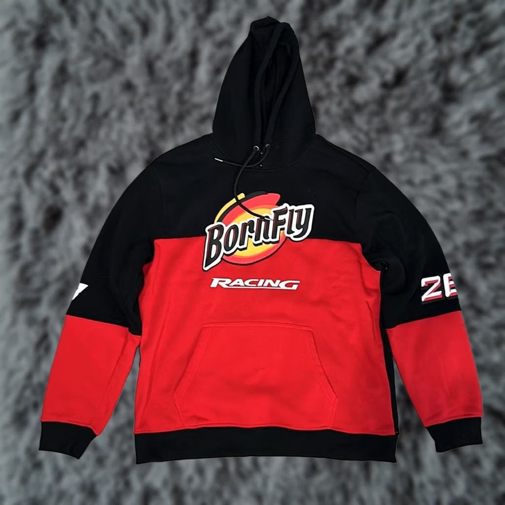 Born Born Fly Hoodie - XL Men Red Pullover Hoodie Size US XL / EU 56 / 4 - 1 Thumbnail