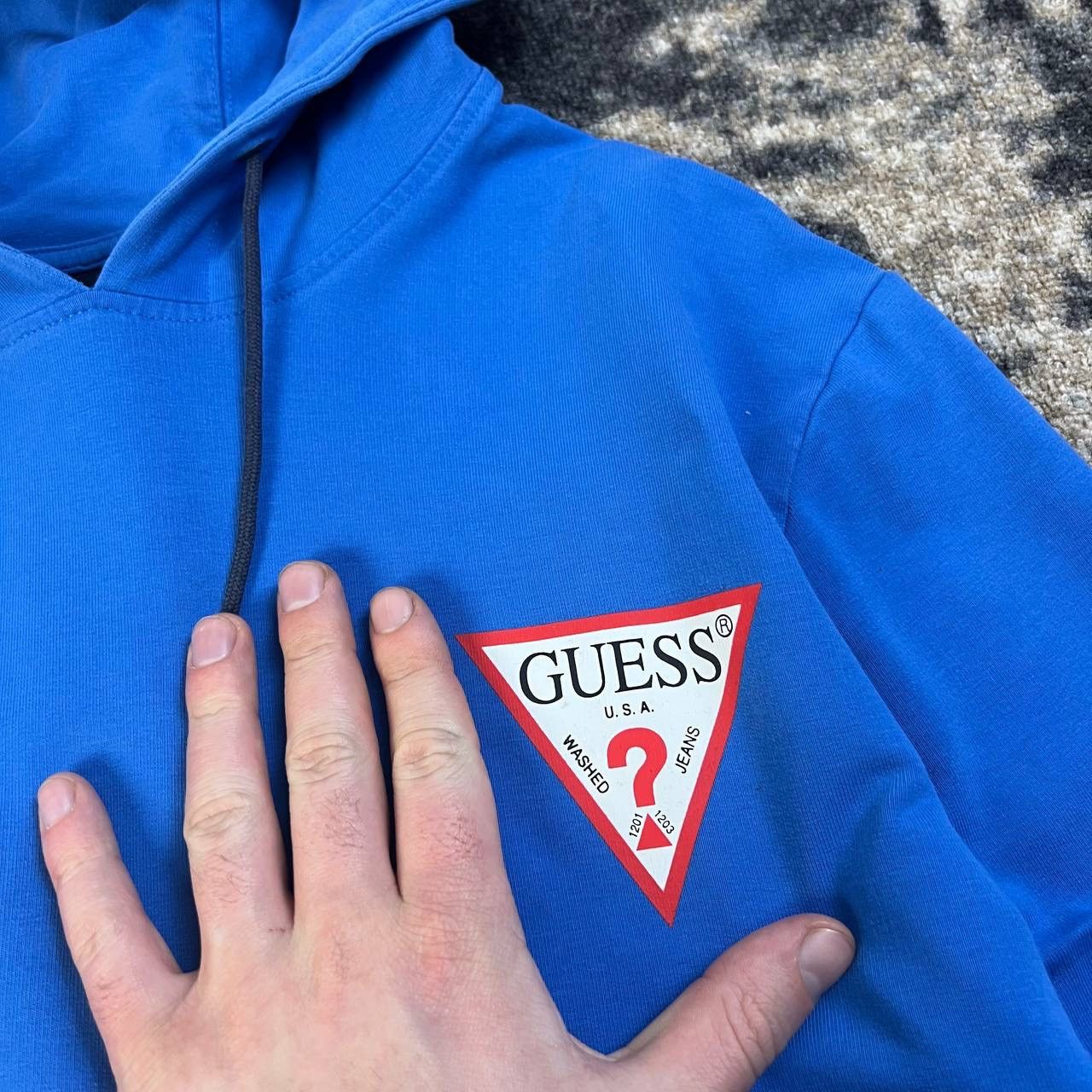 Guess Guess Mini Logo Vintage Hoodie Streetwear Style Size US XL / EU 56 / 4 - 4 Thumbnail