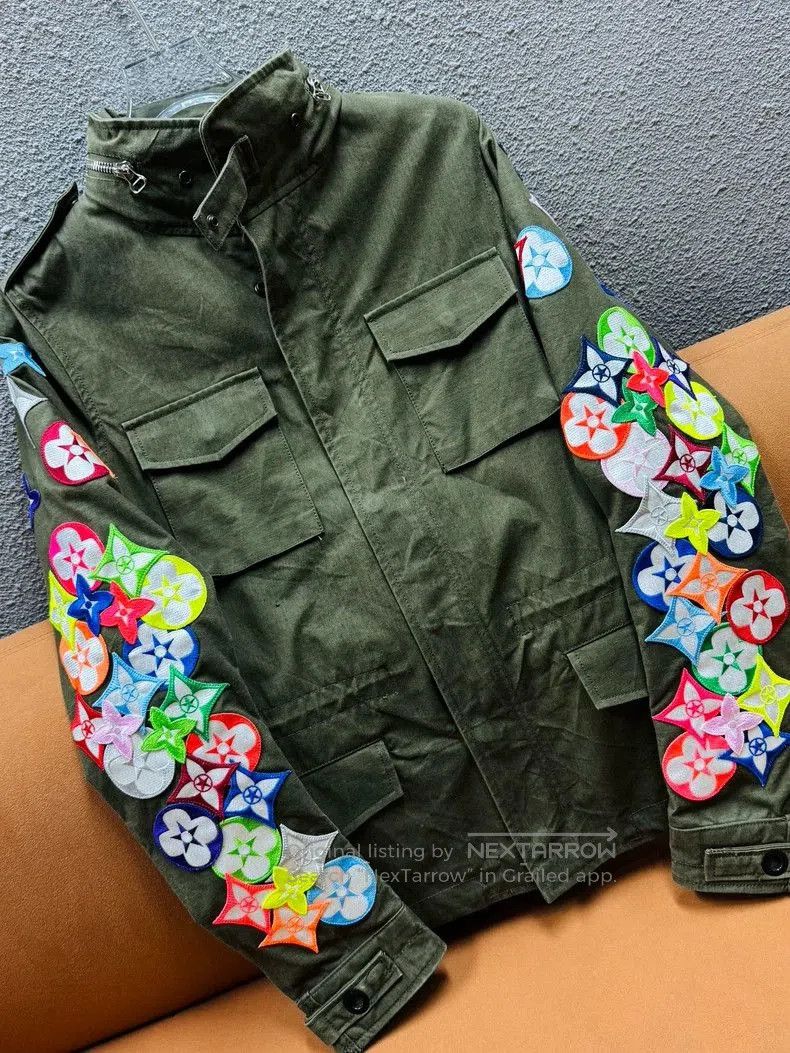 READYMADE LV Embroidered Patch Military Jacket. Size US L / EU 52-54 / 3 - 2 Thumbnail