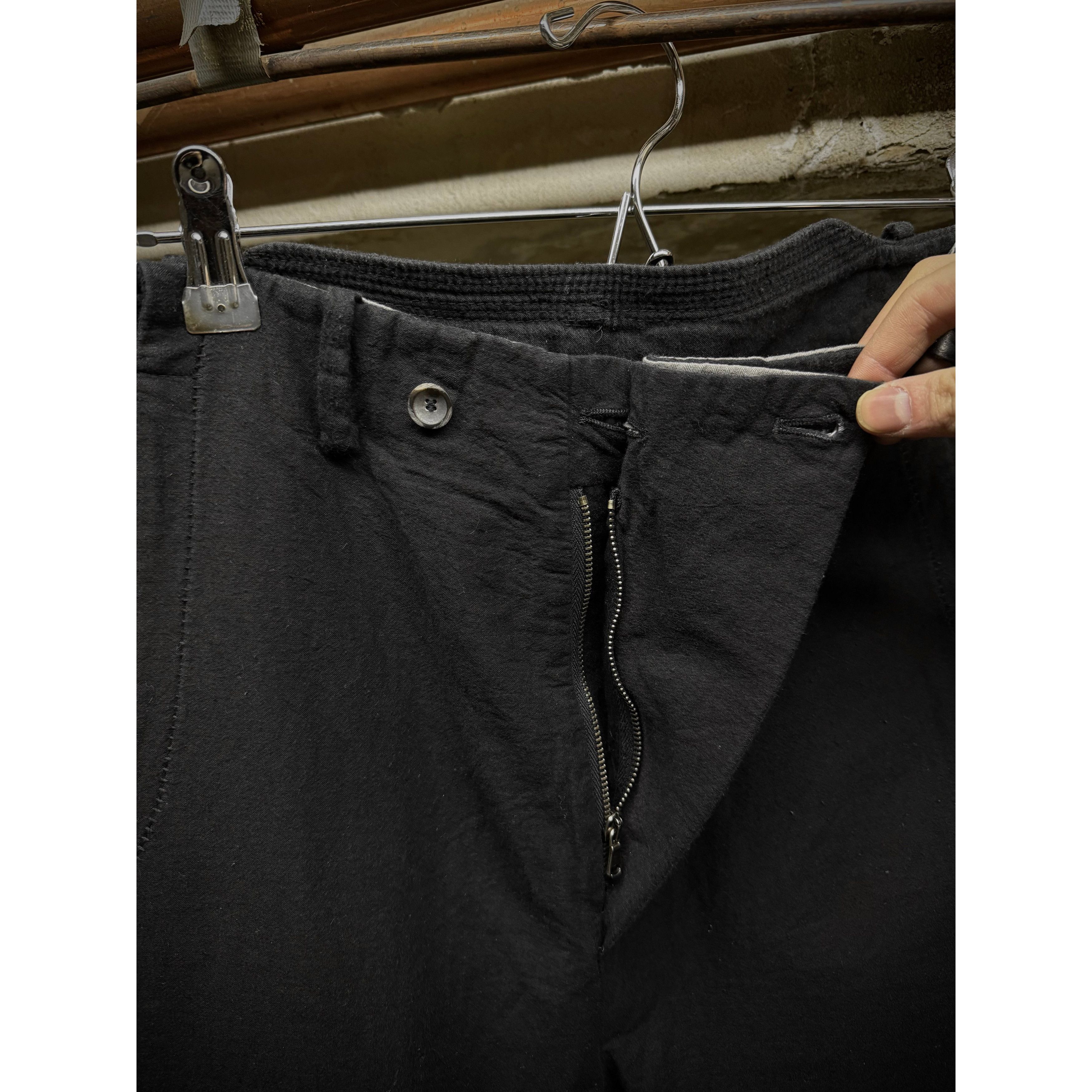 Masnada MASNADA Washed Black Asymmetric Fly Overlock J-cut Pants Size US 33 - 4 Thumbnail