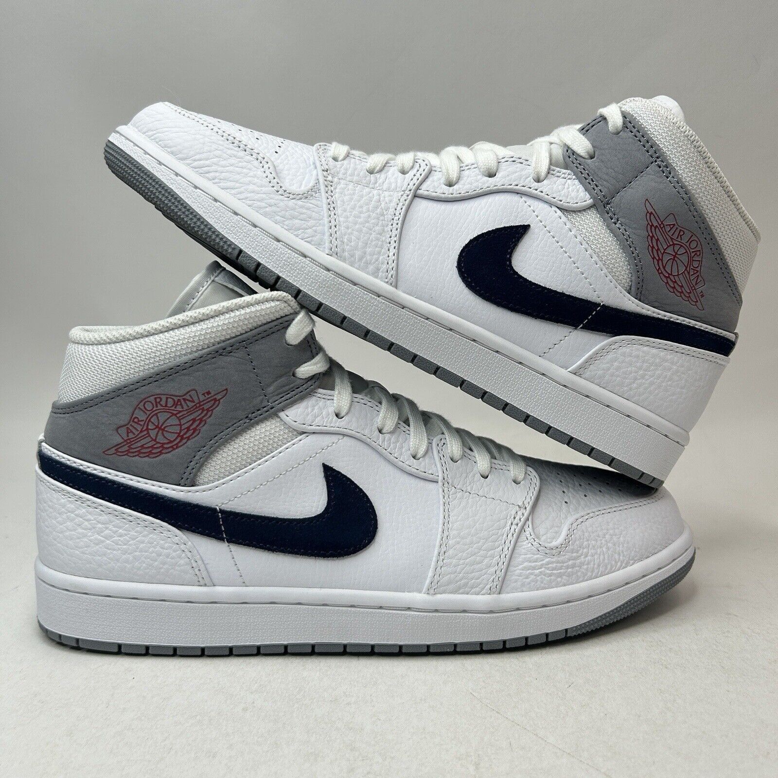 Nike Nike Shoes Air Jordan 1 Retro Mid “Paris/White Navy” 2023 Size US 11 / EU 44 - 1 Thumbnail