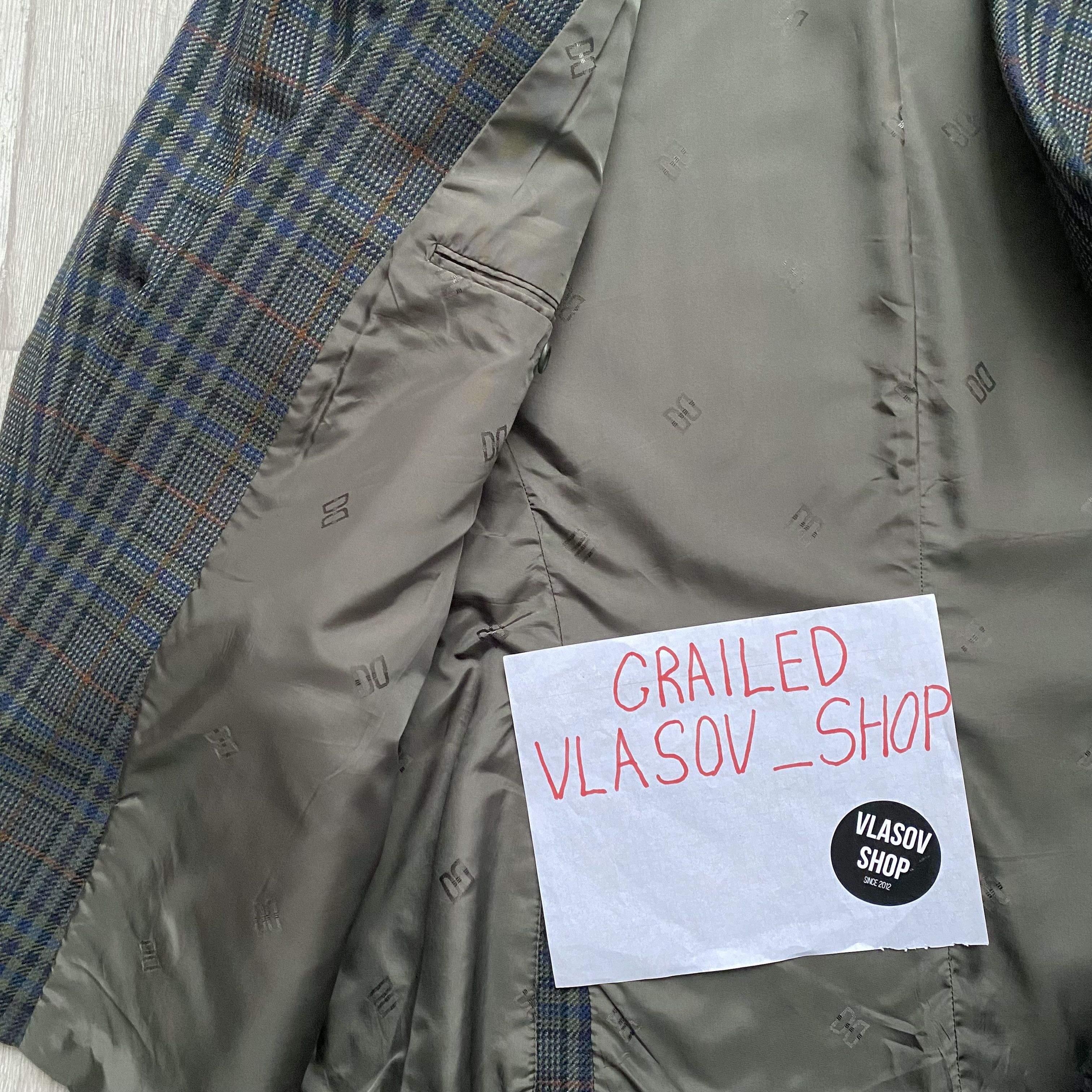 DAKS Vintage 90s Daks Wool Blazer checkered Size 44R - 5 Thumbnail
