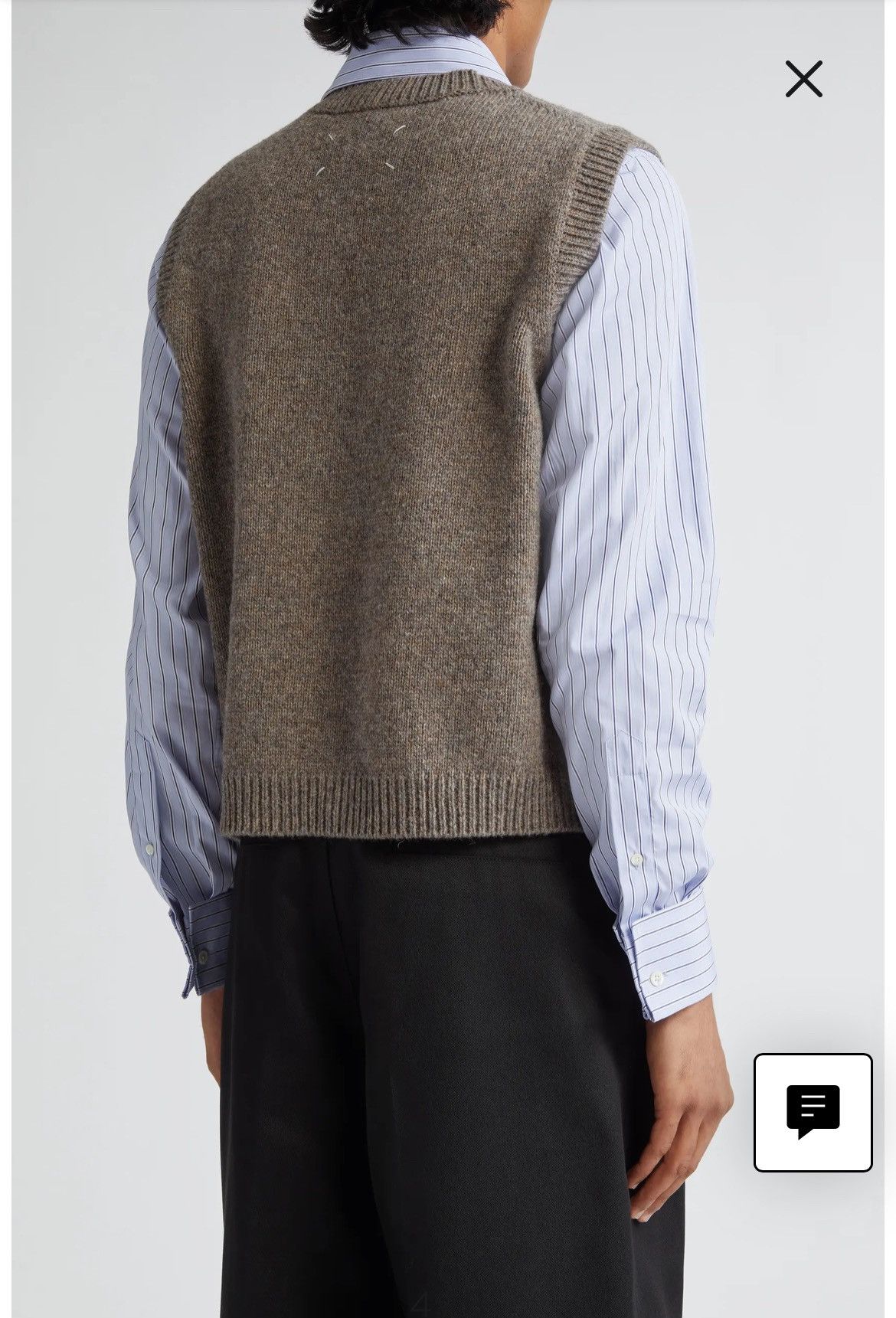 Maison Margiela NEW L Marled Wool Crewneck Sweater Vest Knit Soft Size US L / EU 52-54 / 3 - 2 Thumbnail