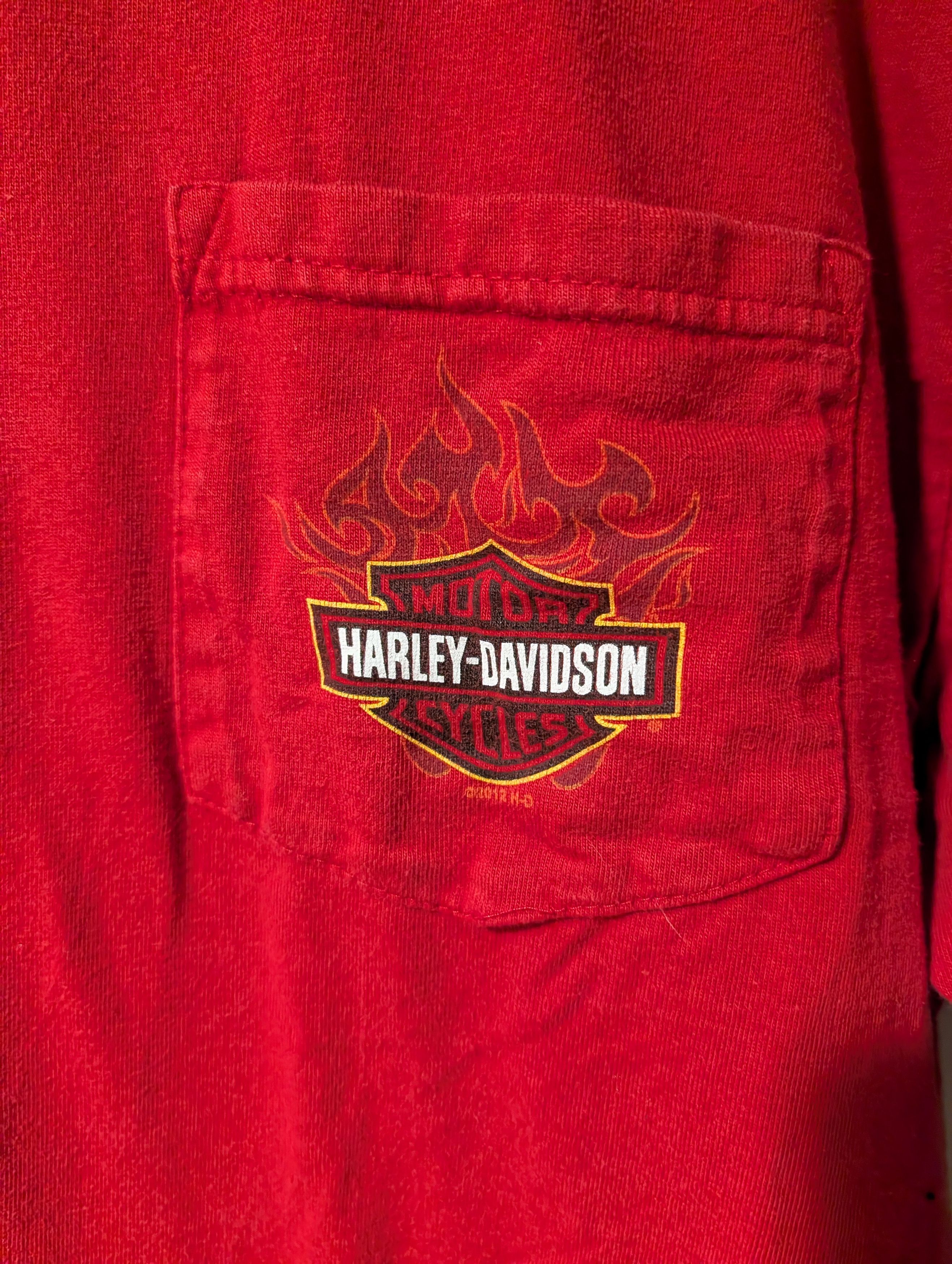 Harley Davidson Vintage 2012 Harley Davidson Motorcycle Las Vegas T-Shirt Size US XL / EU 56 / 4 - 4 Thumbnail