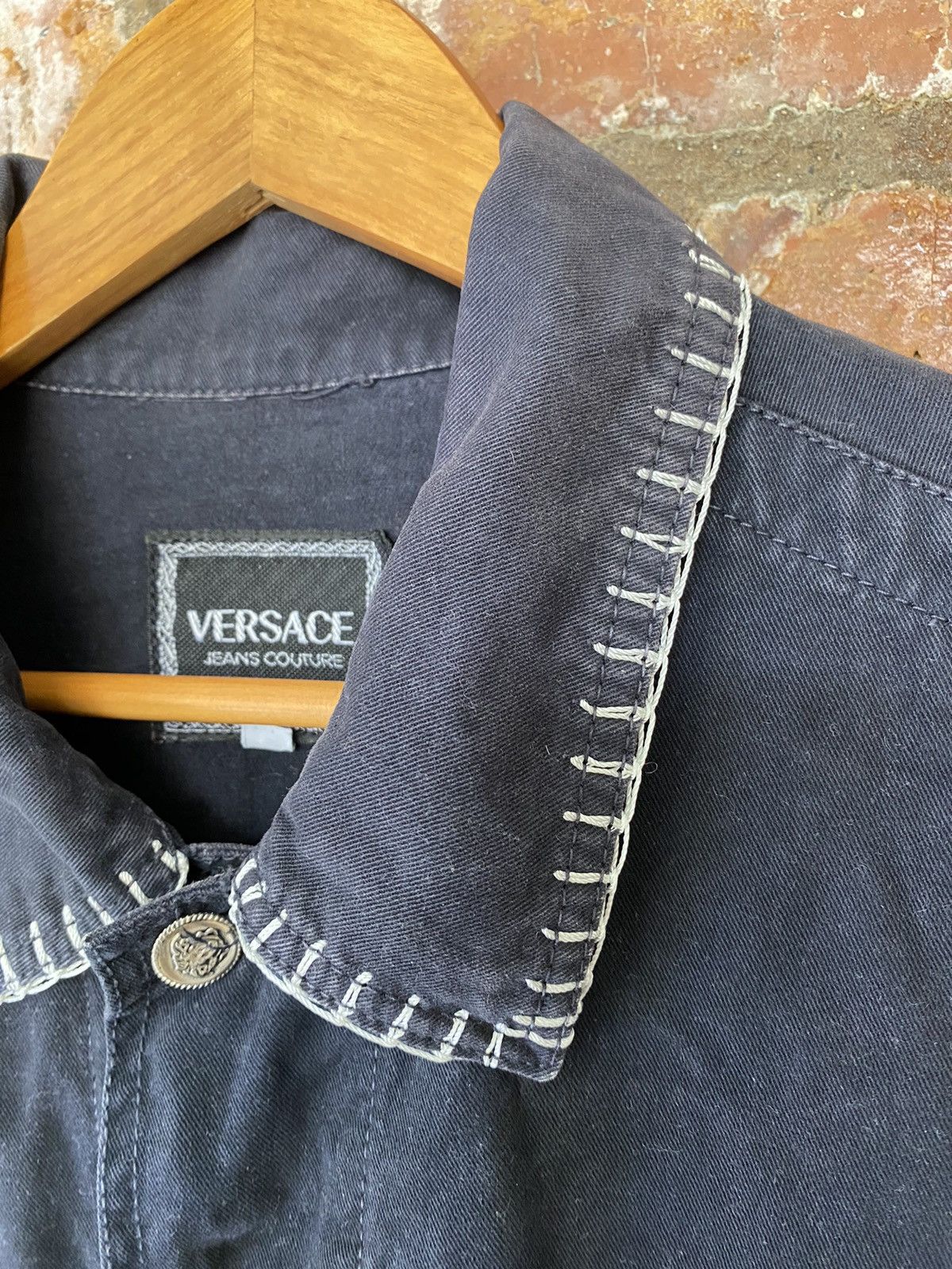 Versace × Versace Jeans Couture × Versus Versace 90s Versace Contra Stitch Detailing Jacket Size US L / EU 52-54 / 3 - 7 Thumbnail