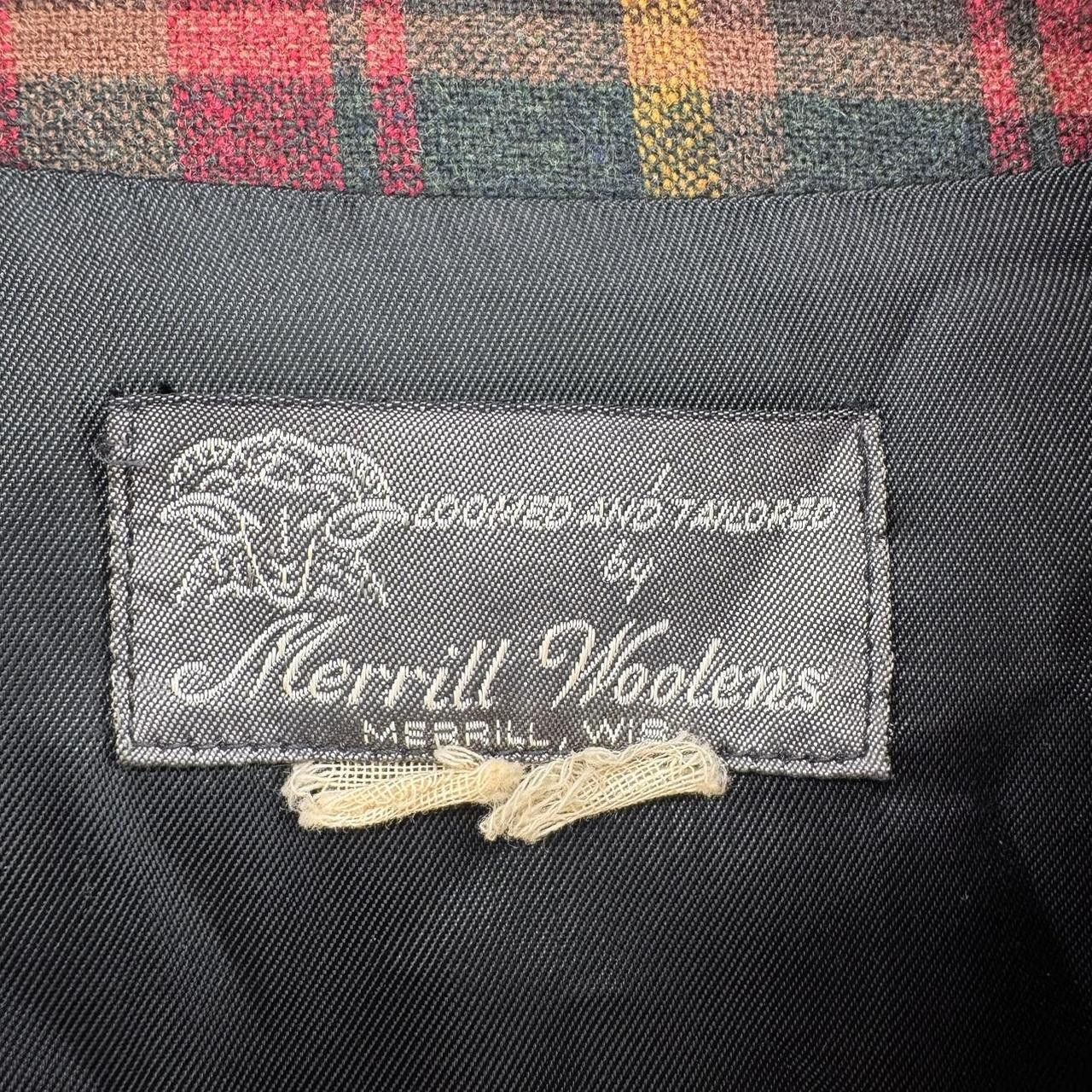 The Unbranded Brand Vintage Merrill Woolens Women’s Plaid Wool Jacket Rare Size L / US 10 / IT 46 - 4 Thumbnail