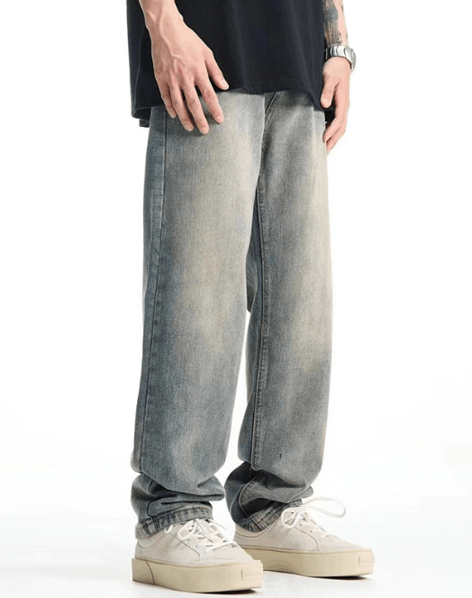 Japanese Brand × Jean Men's American washed vintage casual elastic jeans Size US 34 / EU 50 - 3 Thumbnail