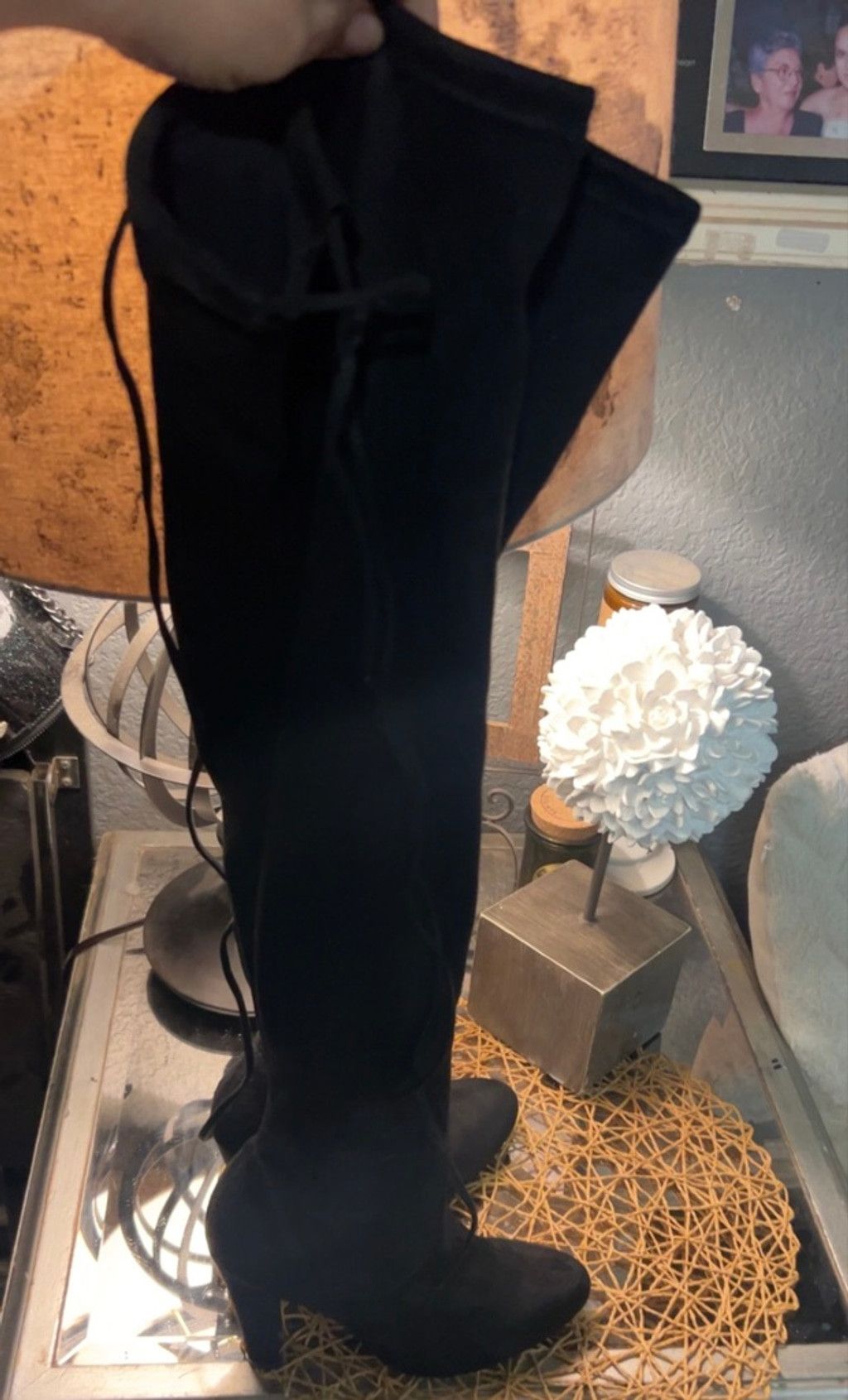Other Women's Shi by Journeys Black Over the Knee Boots Size 7.5 Size US 7.5 / IT 37.5 - 2 Thumbnail