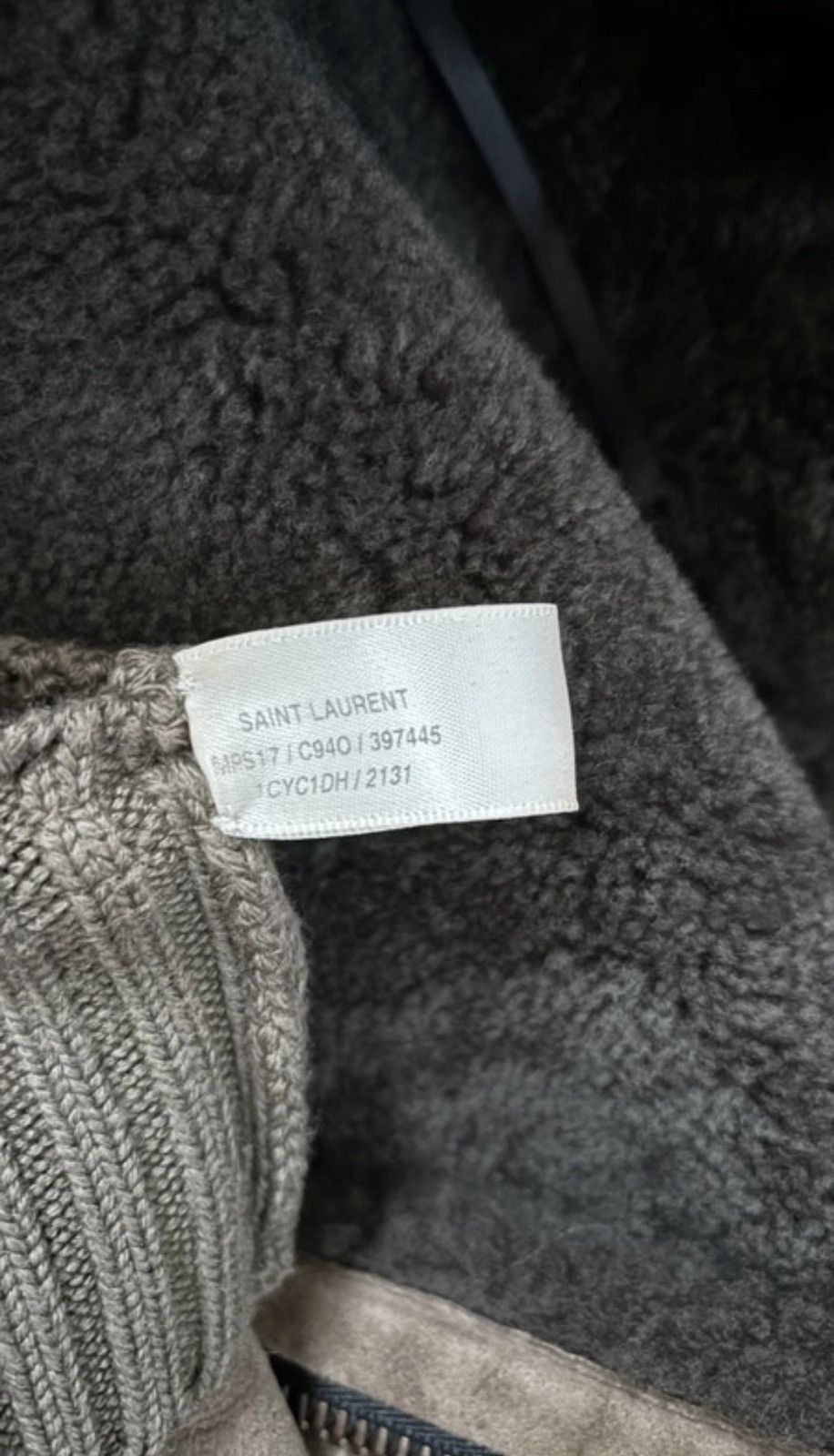 Anthony Vaccarello × Hedi Slimane × Saint Laurent Paris Shearling bomber Size US S / EU 44-46 / 1 - 8 Thumbnail