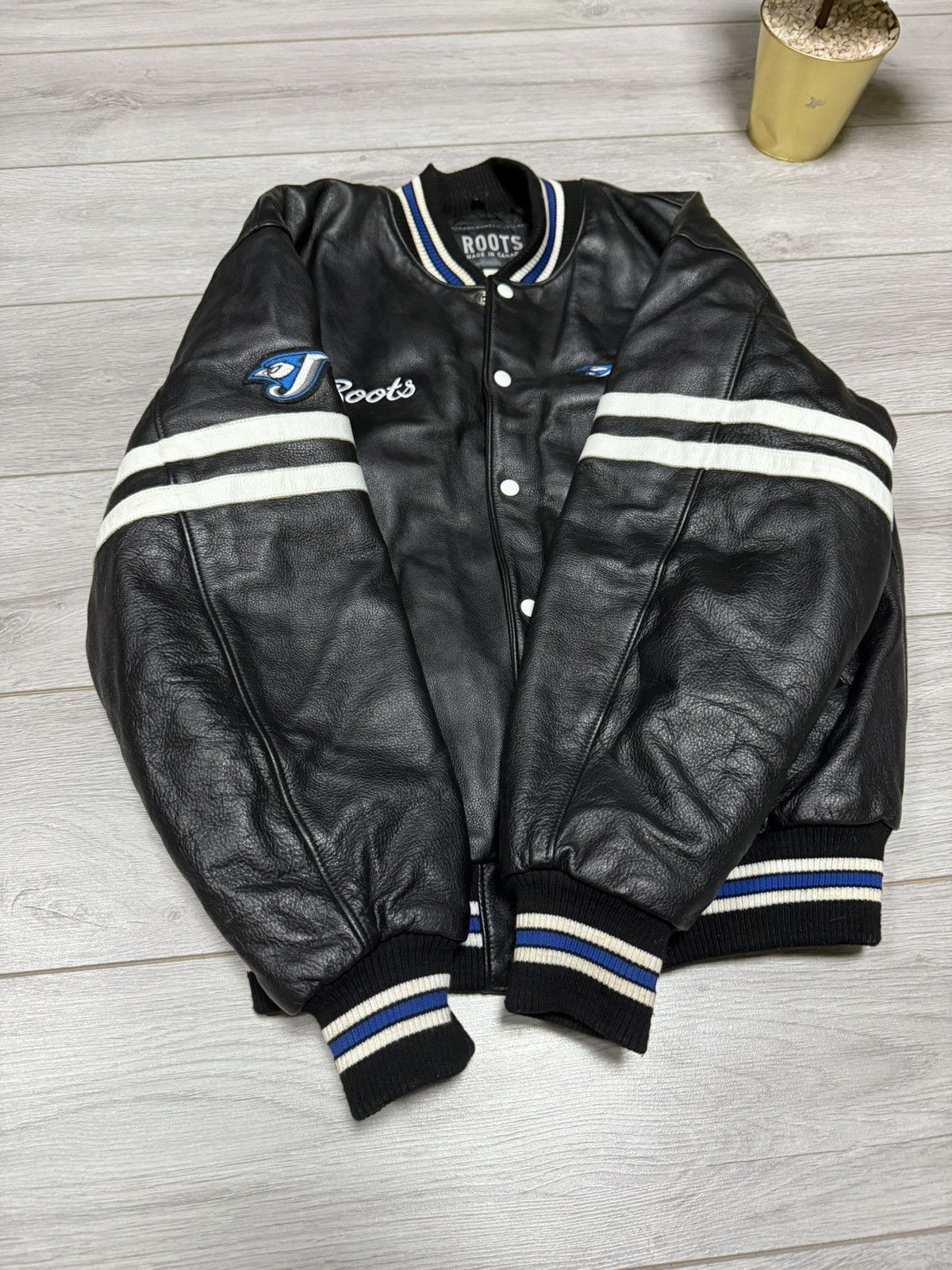 Roots Roots Canada Toronto Jays leather bomber varsity Size US L / EU 52-54 / 3 - 6 Thumbnail