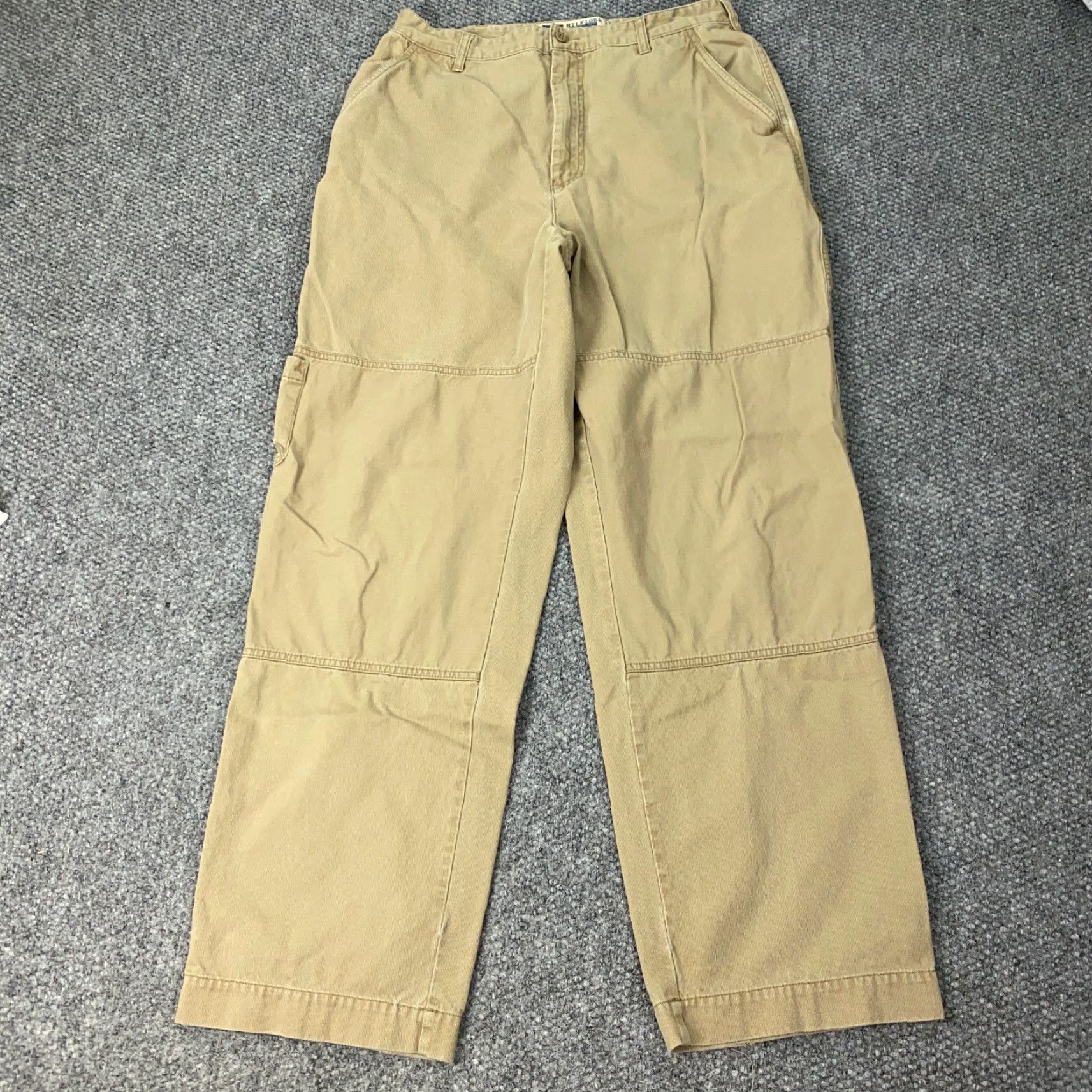 Tommy Hilfiger VINTAGE Tommy Hilfiger Cargo Pants Men 34 Waist Corduroy Relaxed Fit Straight Leg Retro 90s Grunge Beige Size US 34 / EU 50 - 2 Thumbnail