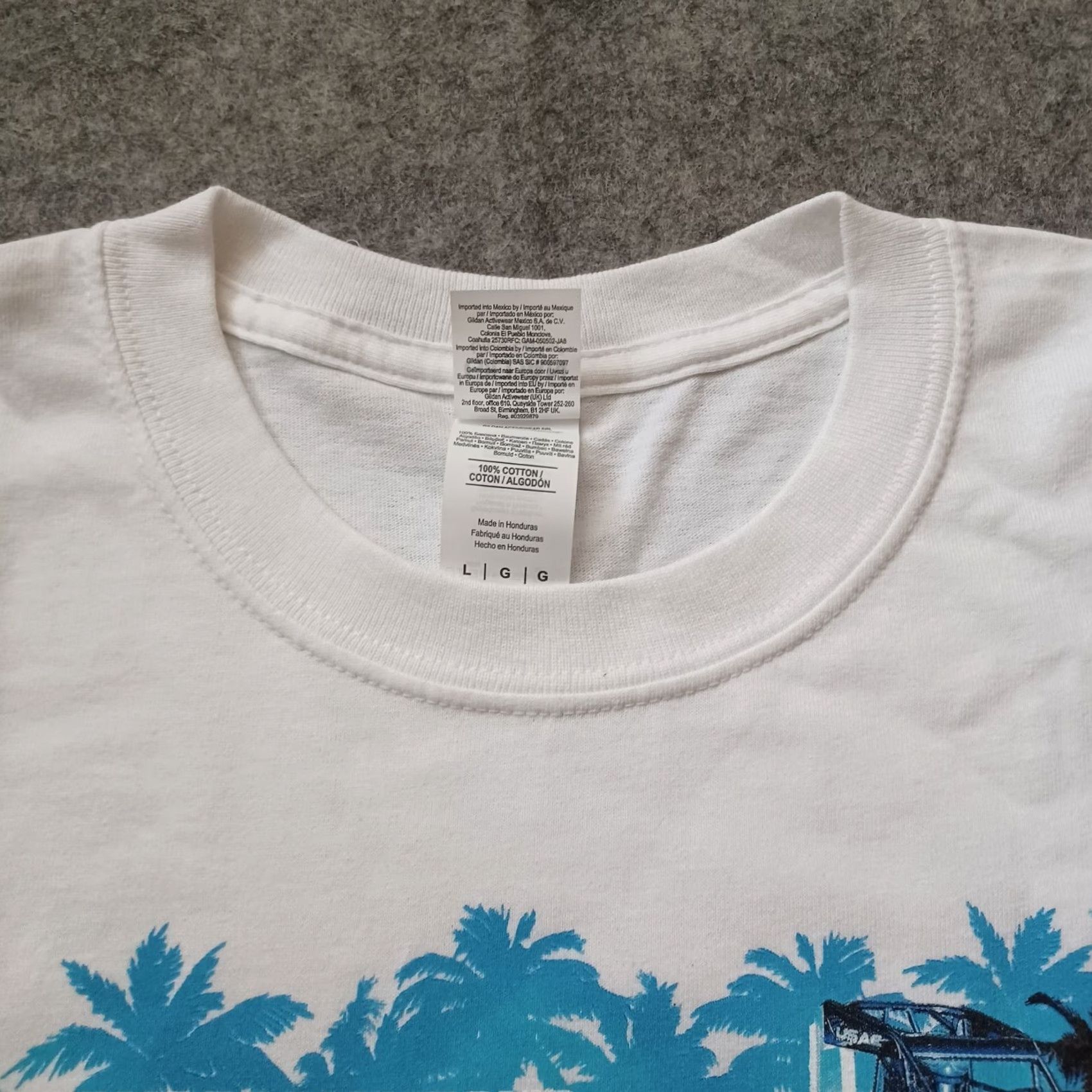 Gildan Gildan Ultra Cotton Shirt Mens Large White 98 Lap Special Ventura Raceway Turkey Night Grand Prix Car Logo All Seasons Short Sleeve Crew Neck Vintage Size US L / EU 52-54 / 3 - 7 Thumbnail