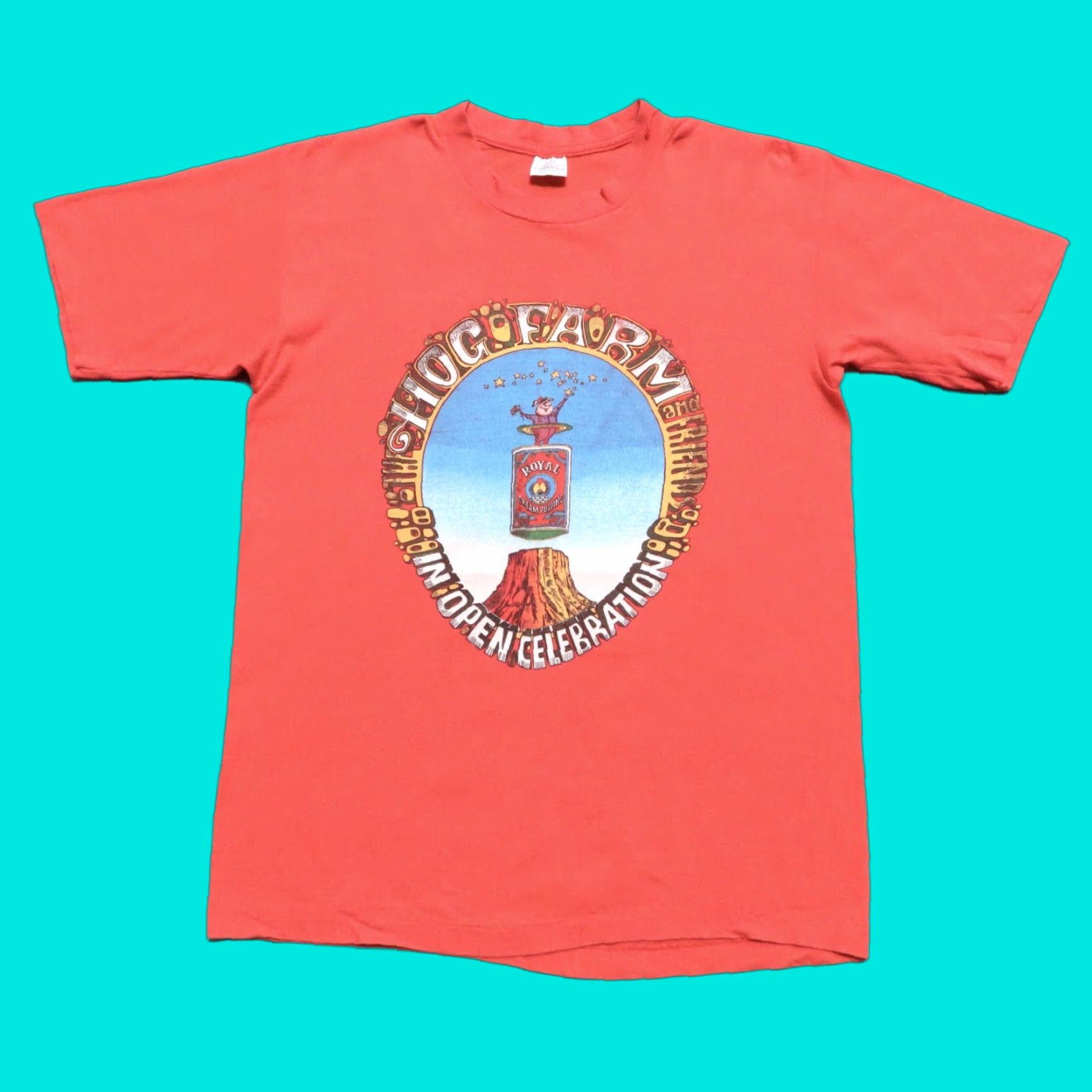Vintage Vintage Hog Farm & Friends by Wavy Gravy Ken Kesey Shirt M Red Belton T-Shirt Men XS? Size US M / EU 48-50 / 2 - 1 Thumbnail