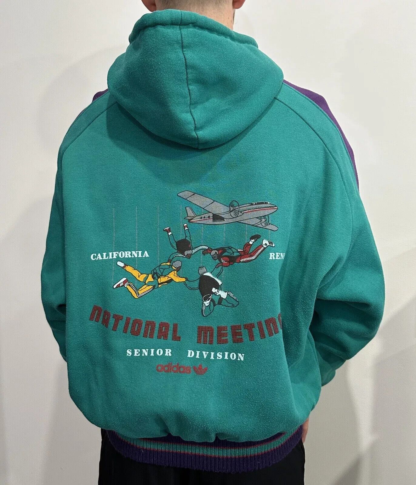 Adidas VINTAGE 1980s 80s ADIDAS ACADEMY DIVISION VENTEX JACKET Size US L / EU 52-54 / 3 - 2 Thumbnail