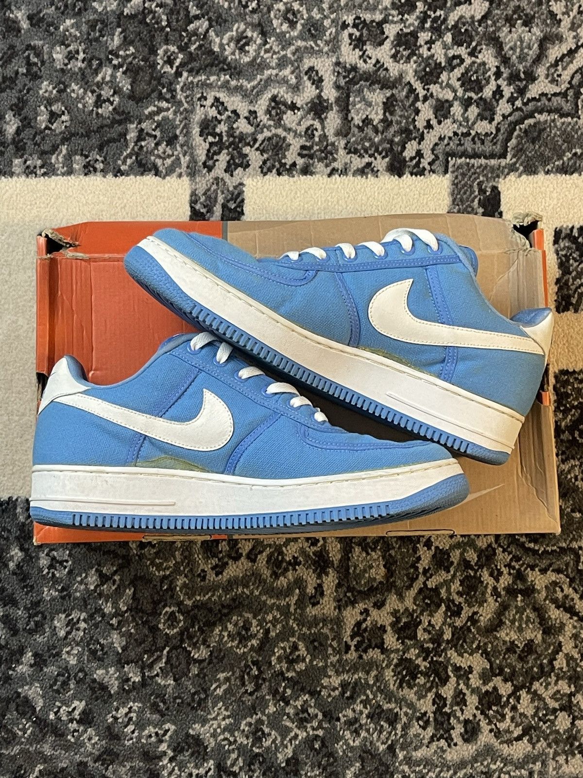 Nike Nike Air Force 1 Blue Canvas 2001 Size 11 Size US 11 / EU 44 - 2 Thumbnail