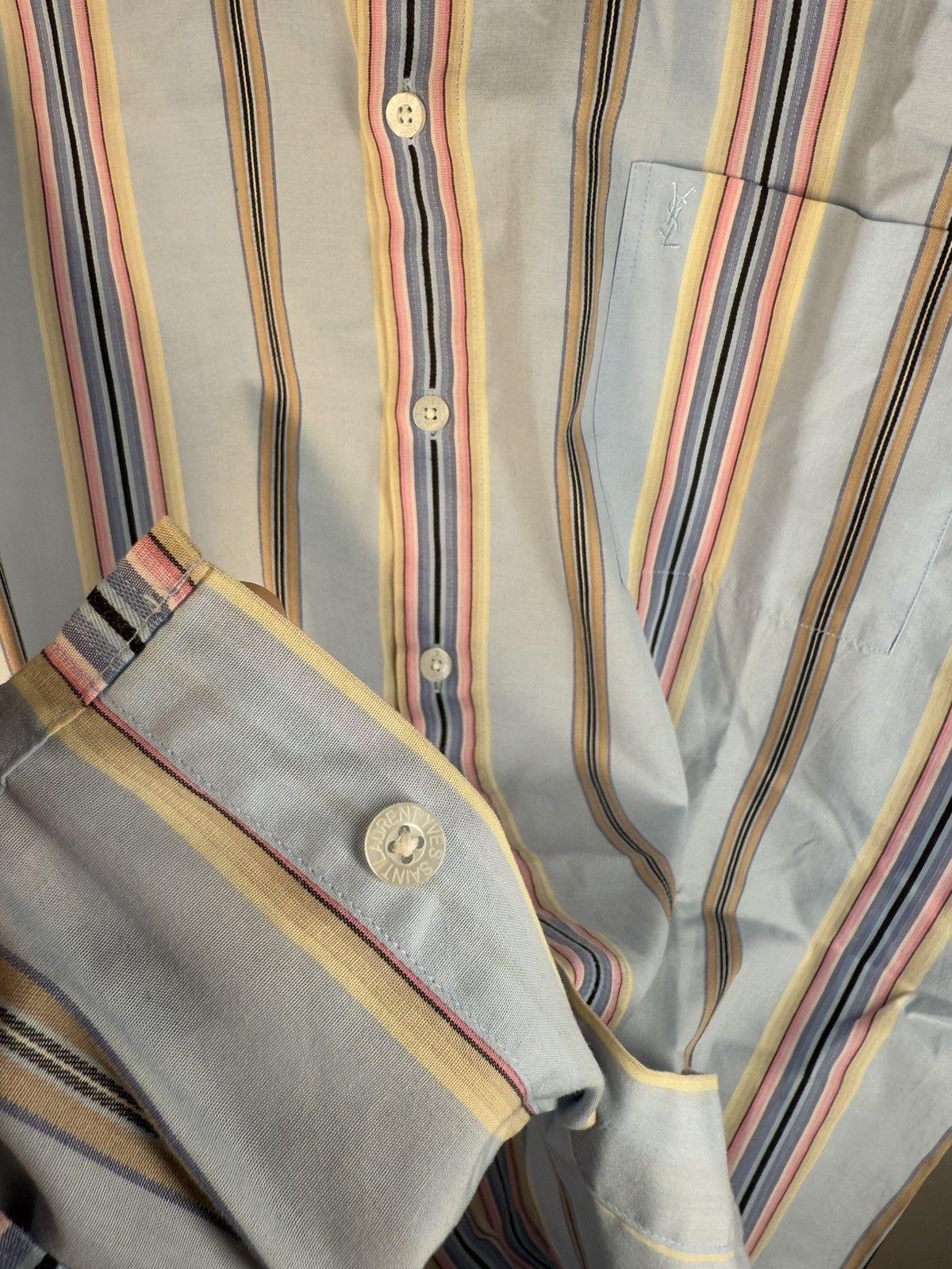Yves Saint Laurent Multicolor YSL Shirt Summer Size US L / EU 52-54 / 3 - 11 Thumbnail