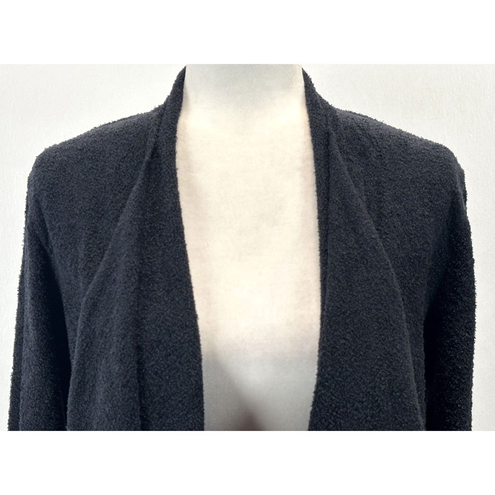Vintage Barefoot Dreams Cozy Chic Lite Cardigan Sweater Womens Small Medium Black Open Size S / US 4 / IT 40 - 5 Thumbnail
