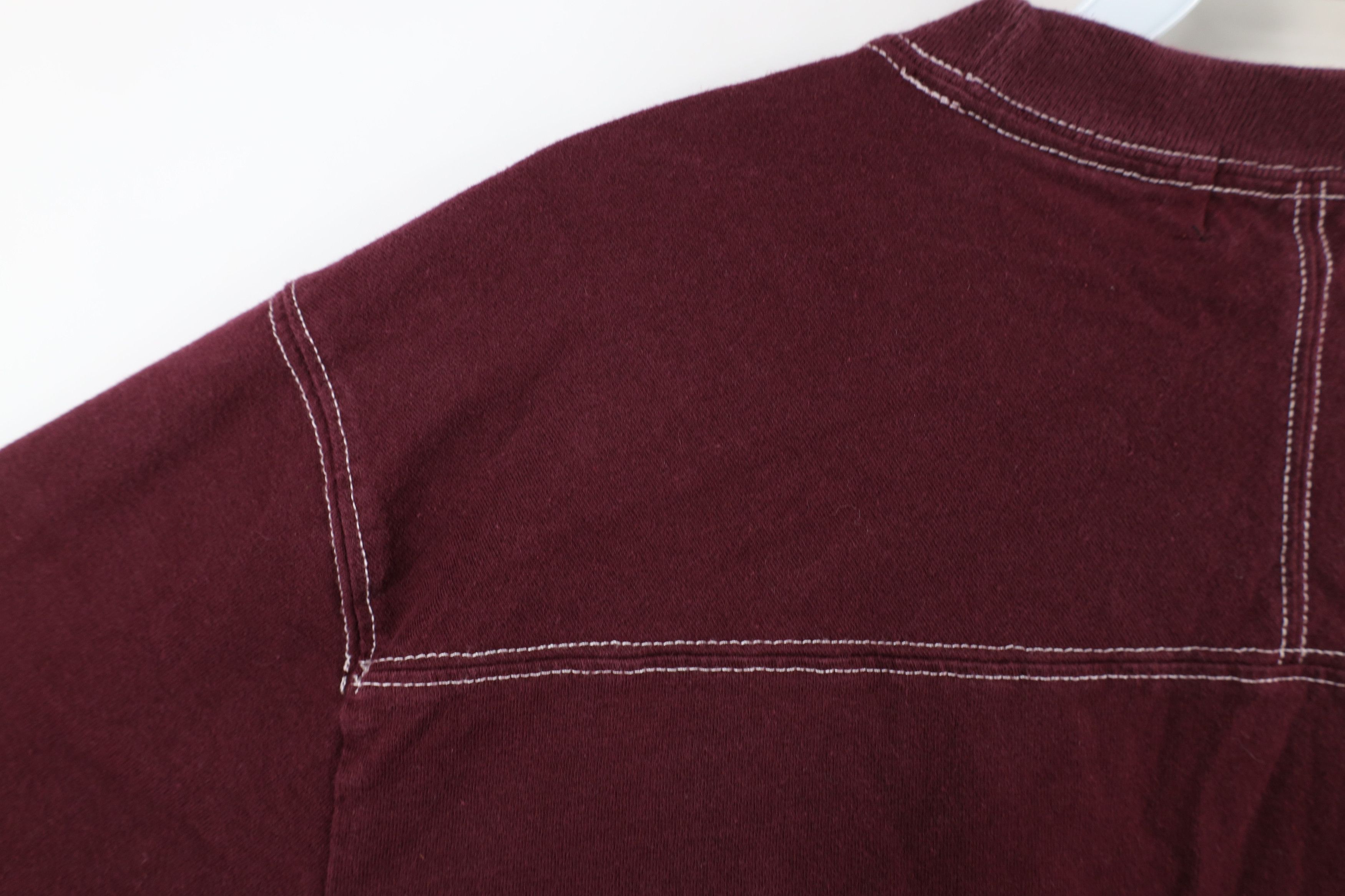 Ralph Lauren × Vintage Vintage 90s Y2K Ralph Lauren spell Surfing T-Shirt Burgundy Size US L / EU 52-54 / 3 - 10 Thumbnail