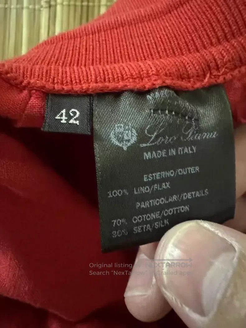 Loro Piana Loro Piana Red linen casual pants Size 27" / US 4 / IT 40 - 4 Thumbnail