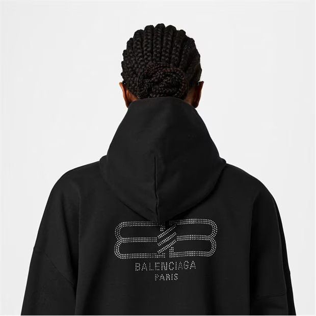 Balenciaga o1g2r1mq0924 Oversized Hoodies in Black Size S / US 4 / IT 40 - 6 Thumbnail