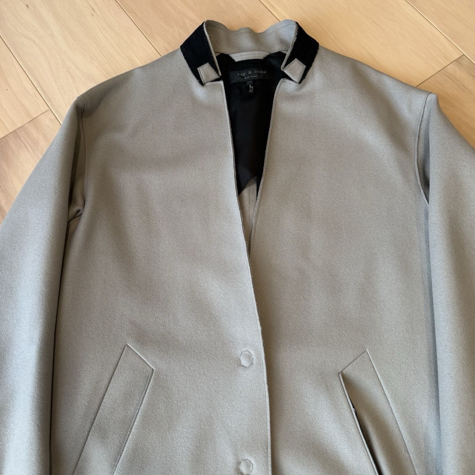 Rag & Bone Rag & Bone Clifton Coat Women's 00 Gray Wool Long Blazer Size XXS / US 00 / IT 34 - 3 Thumbnail