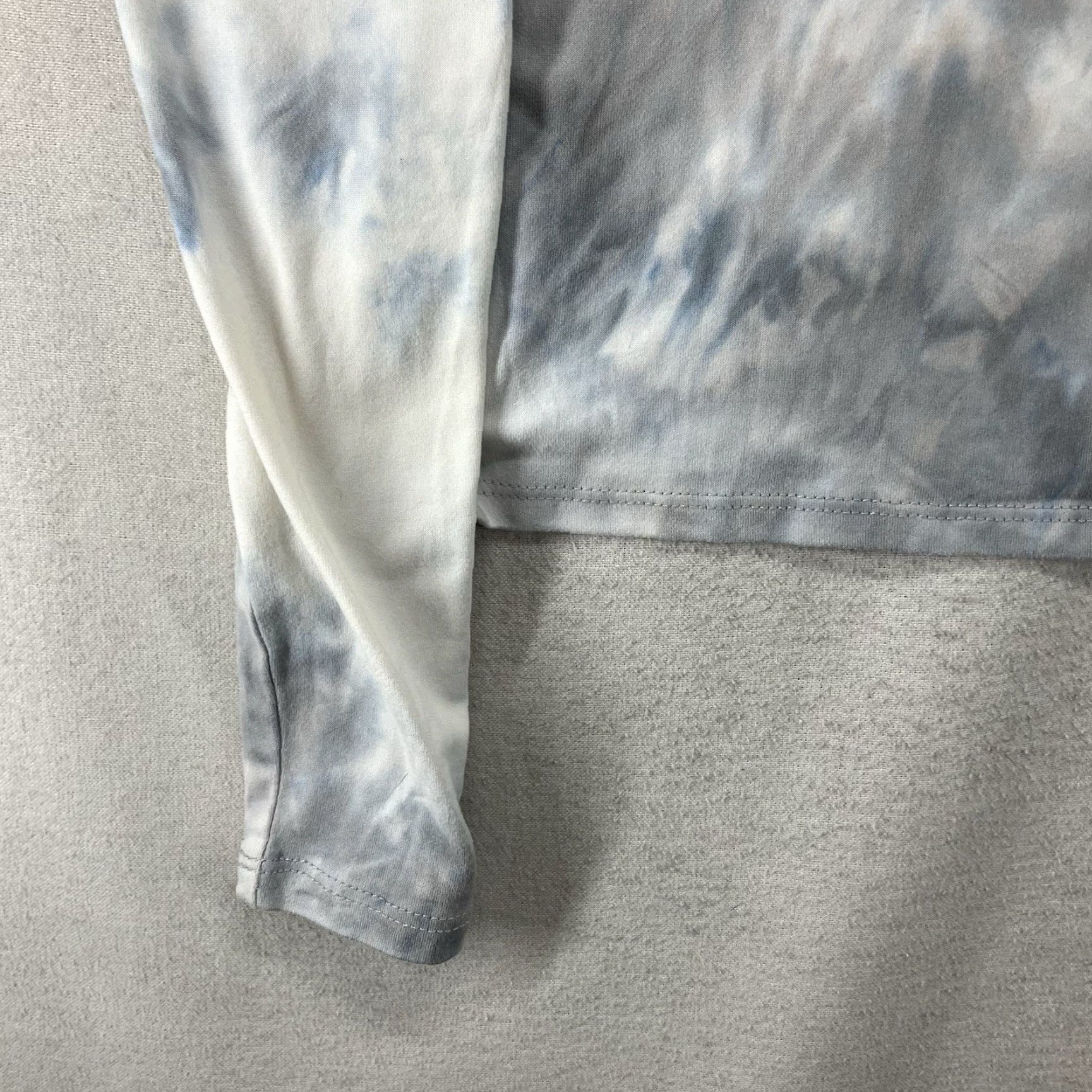 Kyodan Kyodan Women's Hoodie Medium Blue Gray Tie Dye Pullover Lightweight Stretch Hooded Geometric Activewear Casual Travel Size M / US 6-8 / IT 42-44 - 6 Thumbnail