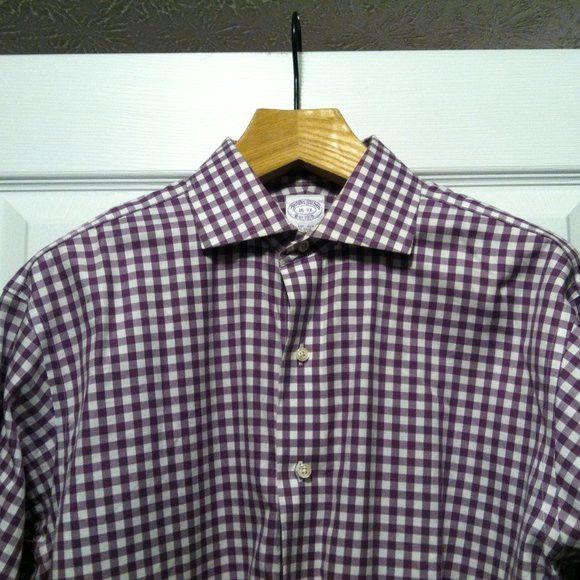 Brooks Brothers BROOKS BROTHERS MEN'S PURPLE COTTON DRESS SHIRT SIZE: 16-33 Size US L / EU 52-54 / 3 - 3 Thumbnail