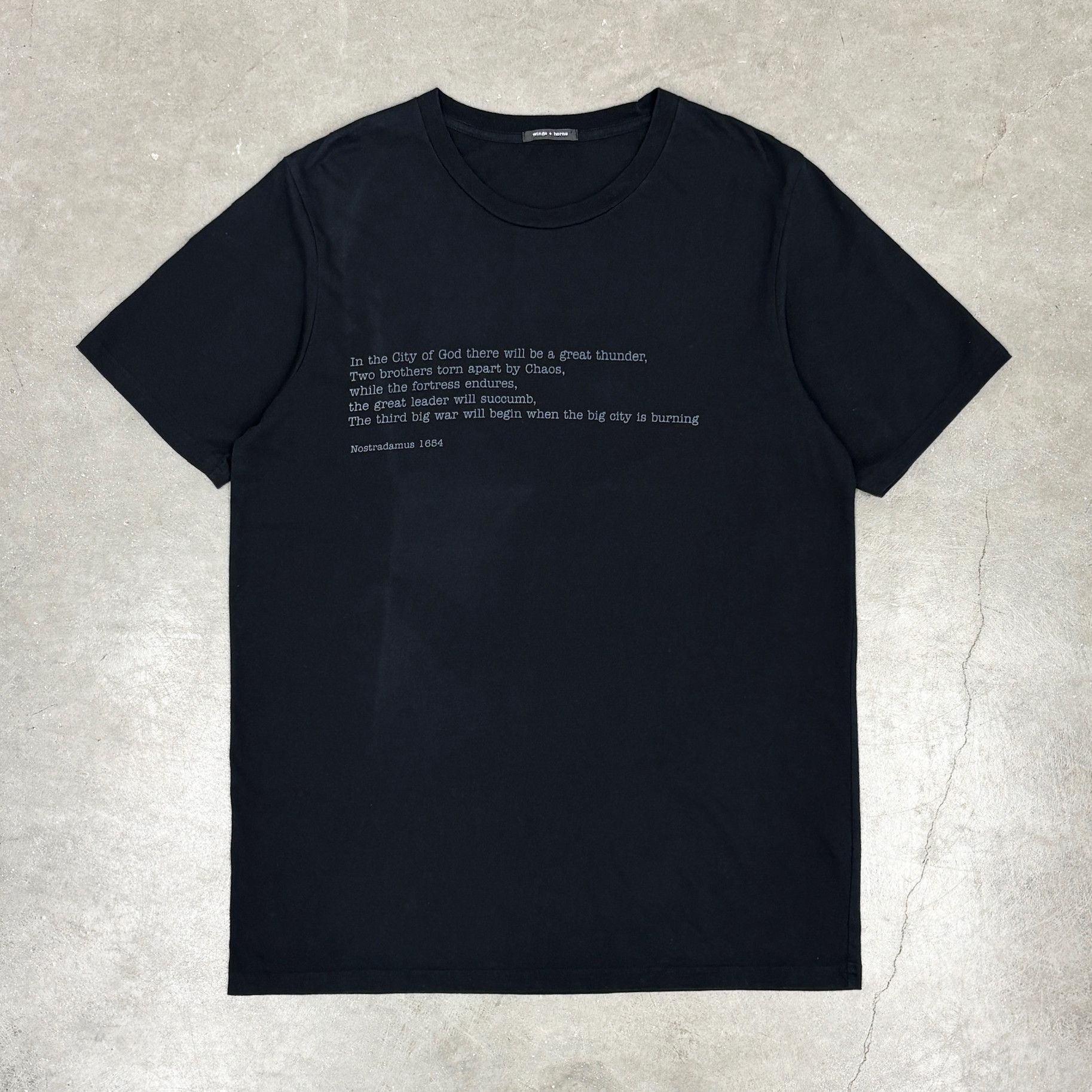 Wings + Horns Wings + Horns Nostradamus Graphic T-Shirt Size US XL / EU 56 / 4 - 1 Thumbnail