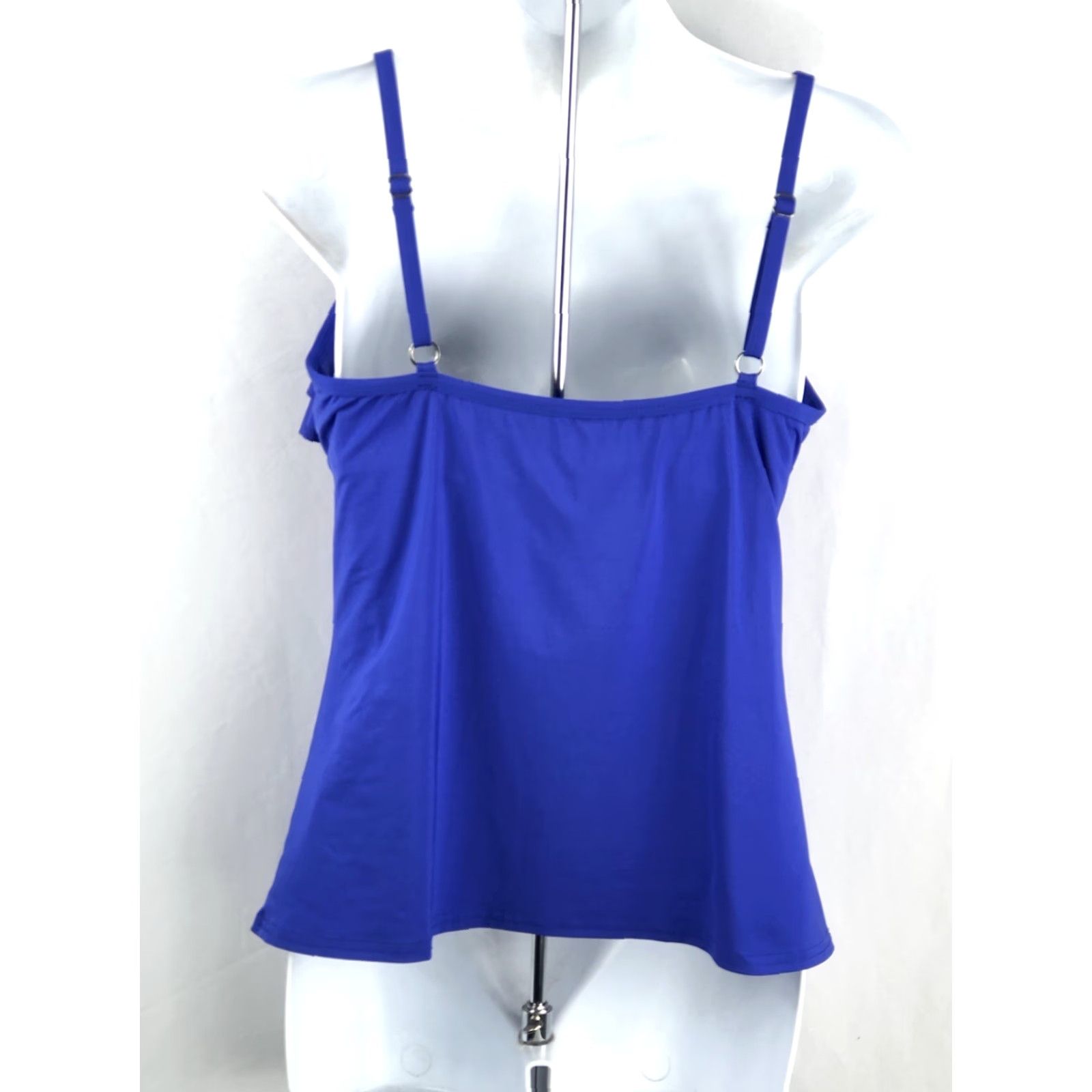 Kenneth Cole Kenneth Cole Swimsuit Top S Blue Halter Cami Tankini Tiered Ruffles Padded Bra Size S / US 4 / IT 40 - 3 Thumbnail