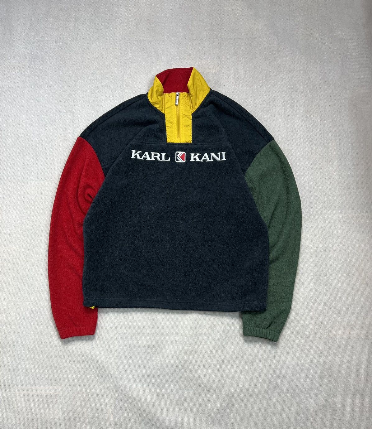 Karl Kani Fleece Jacket Karl Kani big logo half zip polar hip hop rap Size US M / EU 48-50 / 2 - 1 Thumbnail