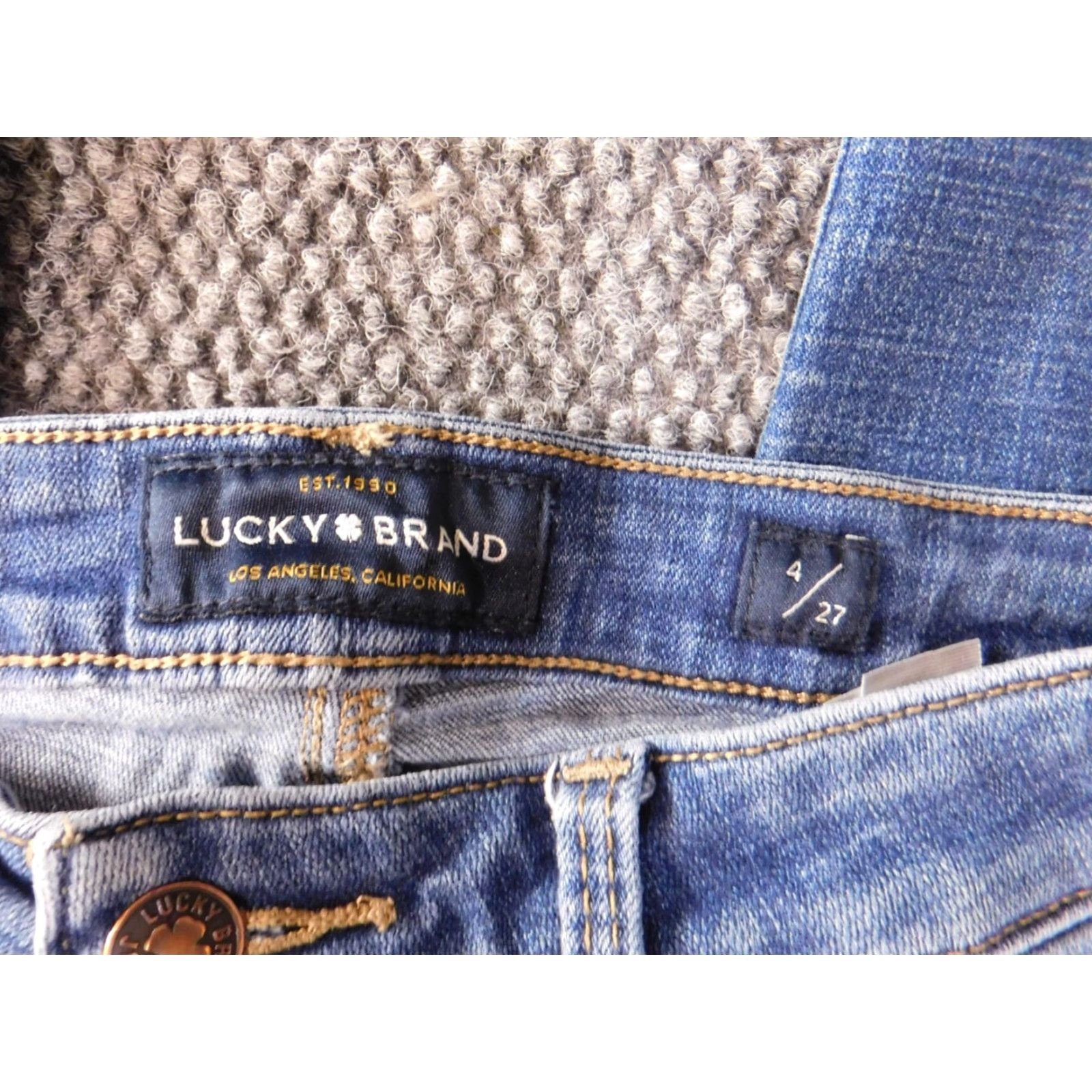 Lucky Brand Lucky Brand Womens Jeans 4 blue Skinny Hayden Denim Zip Inseam 28 Regular Cotton Blend Polyester Zipper Size 27" / US 4 / IT 40 - 2 Thumbnail