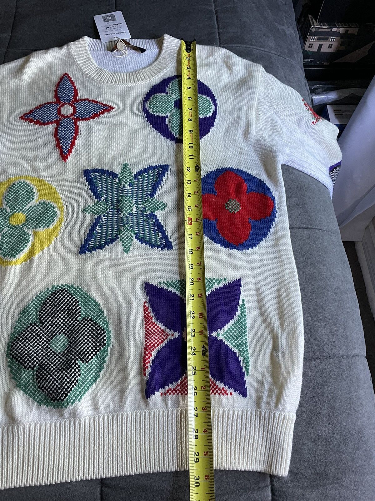 Louis Vuitton Louis Vuitton Multicolor Flower Monogram Wool Sweater Size US L / EU 52-54 / 3 - 4 Thumbnail