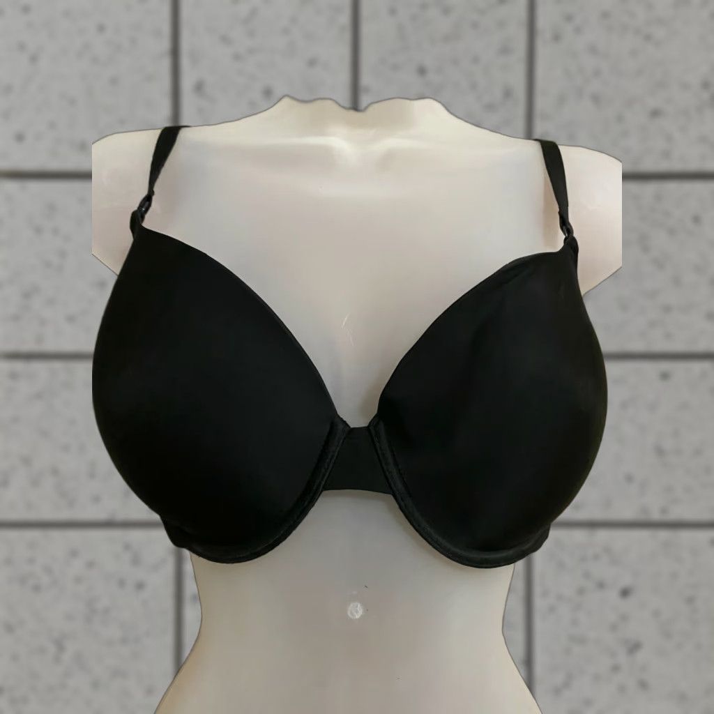 Victoria's Secret VICTORIA'S SECRET Black PERFECT COVERAGE BRA 34DD EUC Women Bra DD 34 Black Victoria's Secret Perfect Coverage Size ONE SIZE - 1 Thumbnail